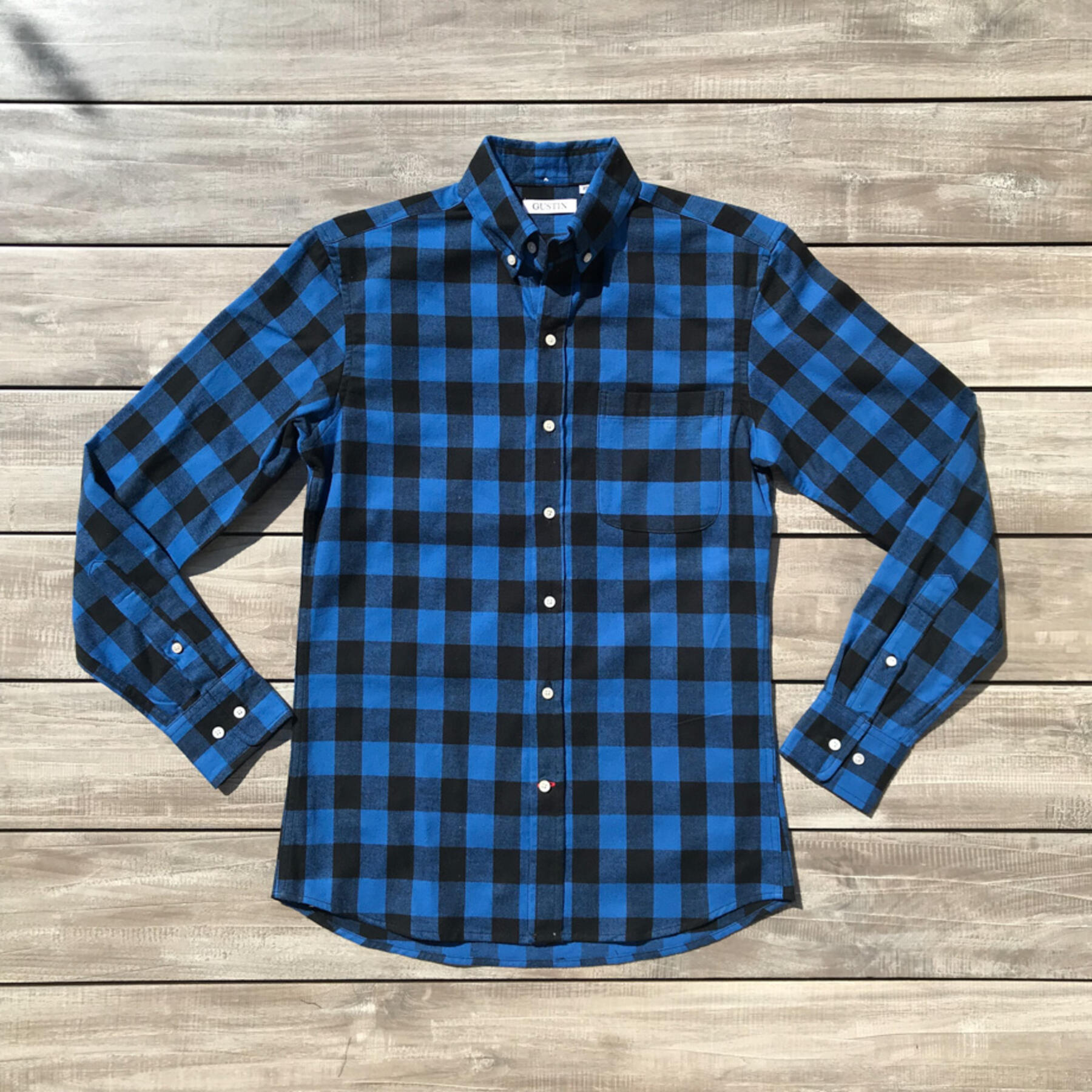 gustin #638 classic flannel - blue black
