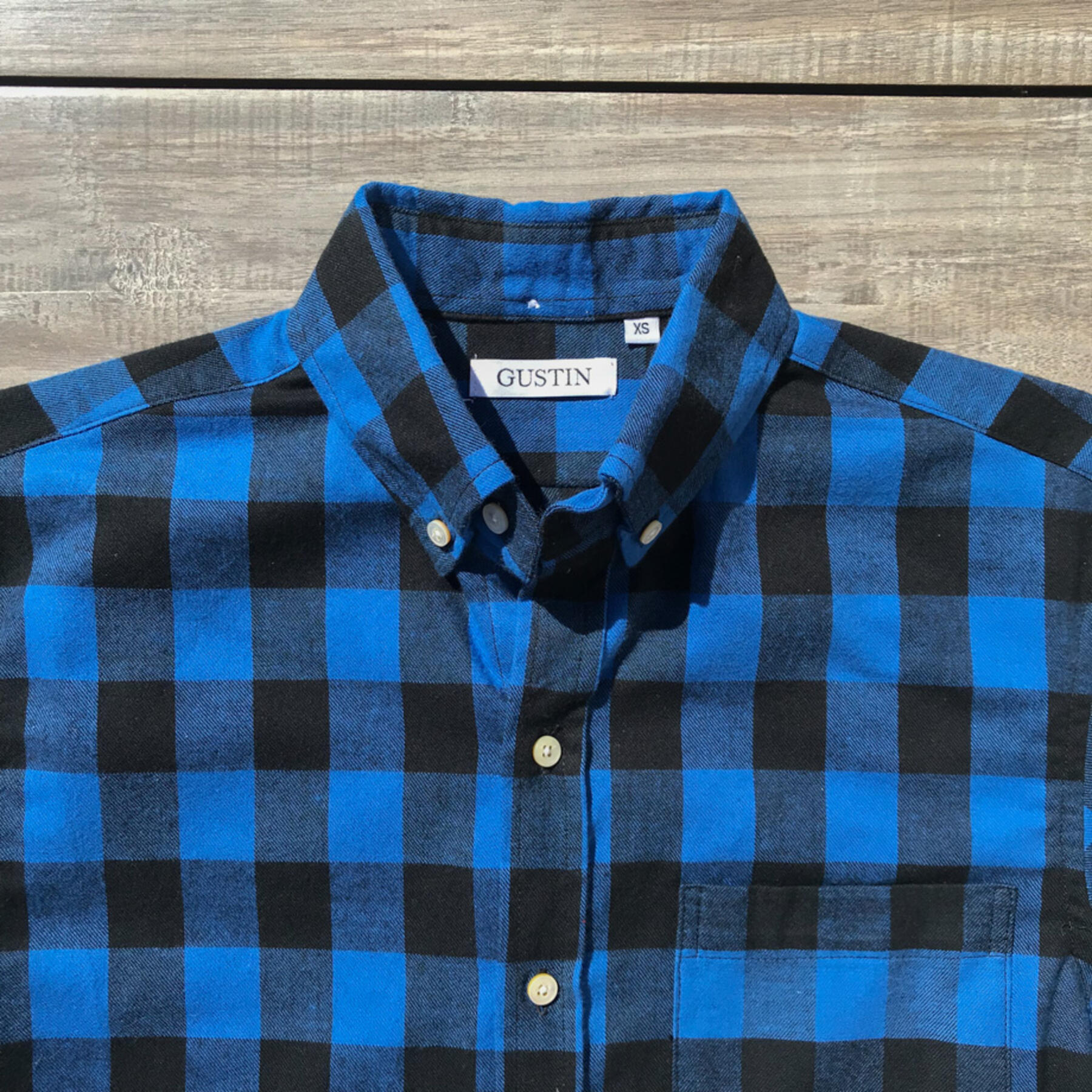 gustin #638 classic flannel - blue black