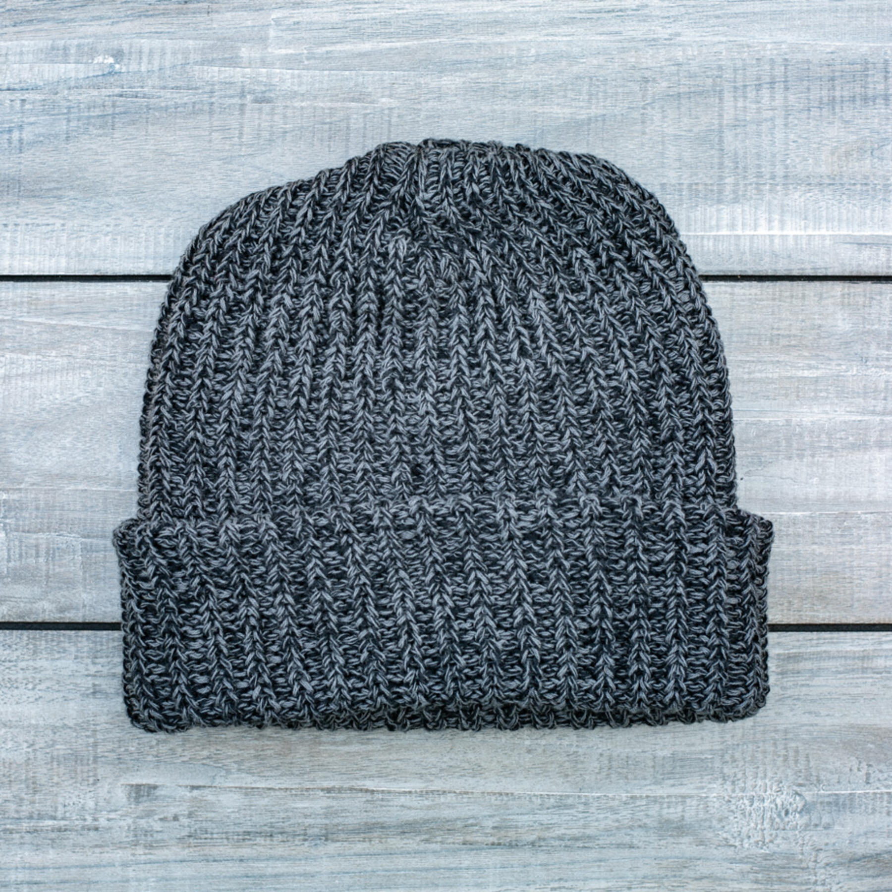 gustin american knit beanie - black x grey