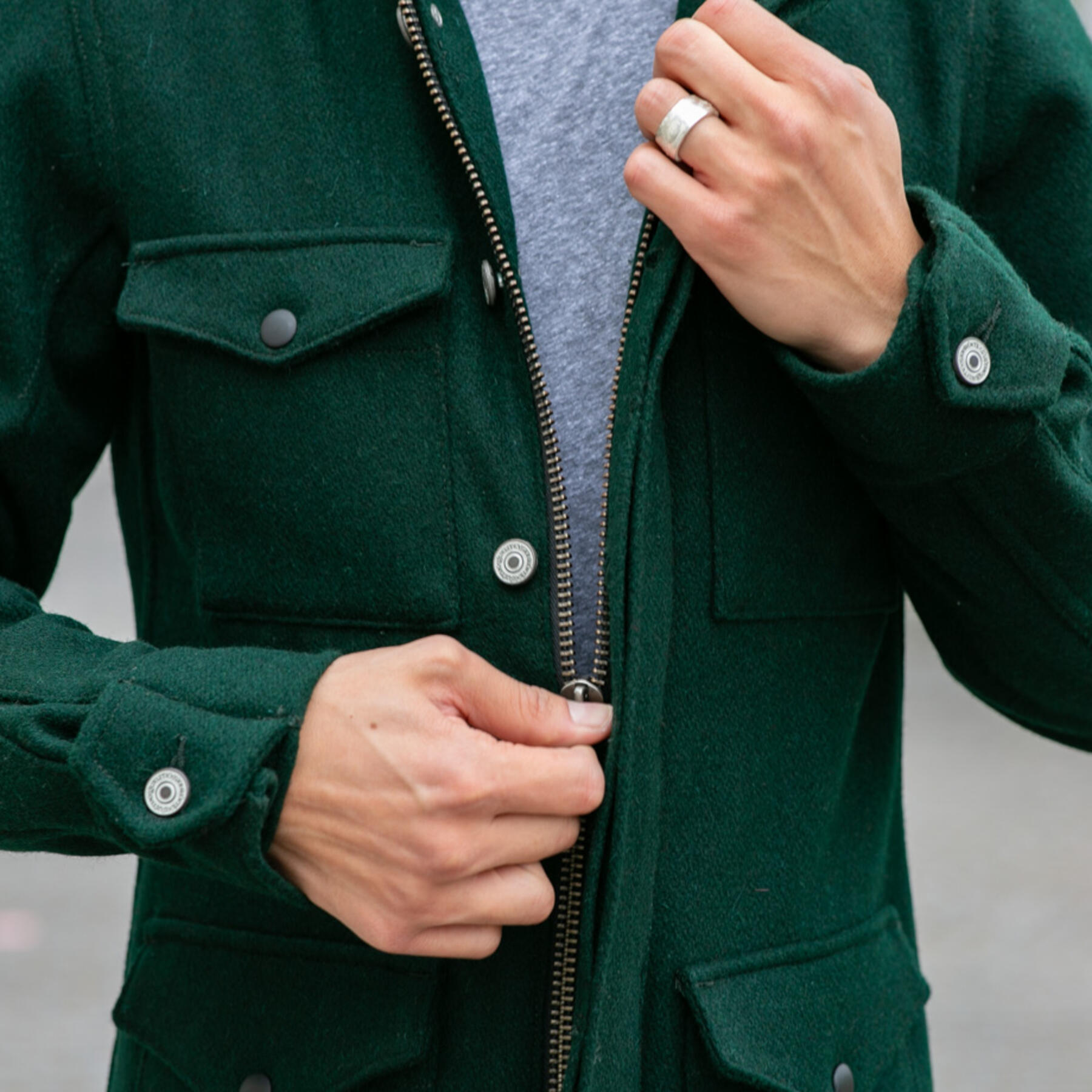 gustin hunter wool field jacket