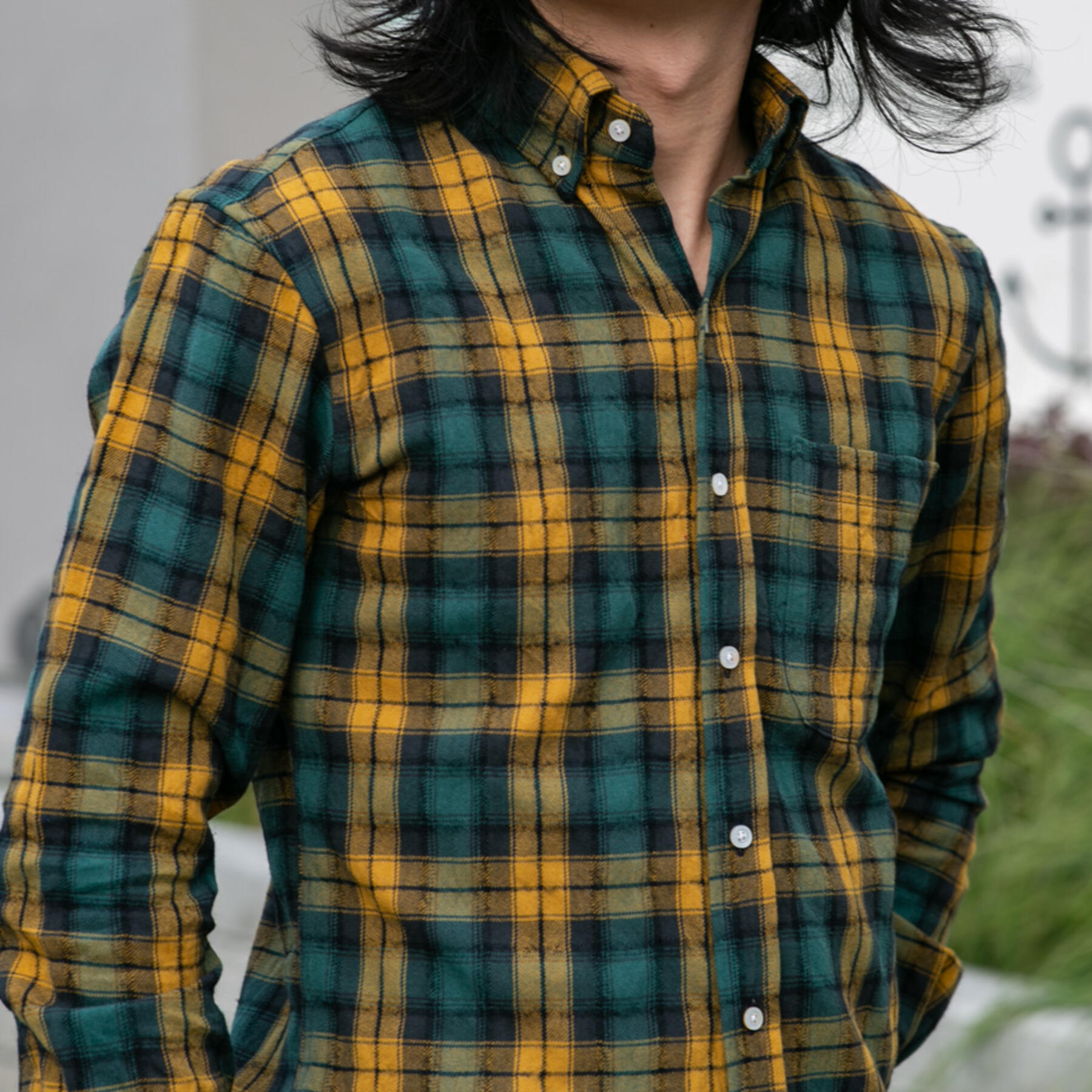 gustin #642 wool flow - yellow jade