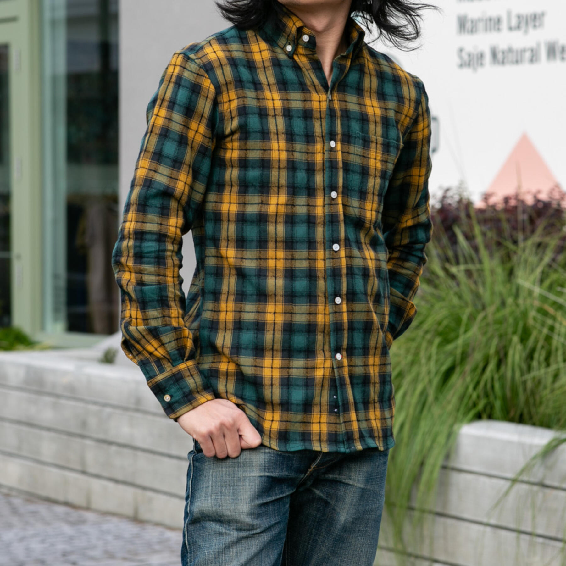 gustin #642 wool flow - yellow jade