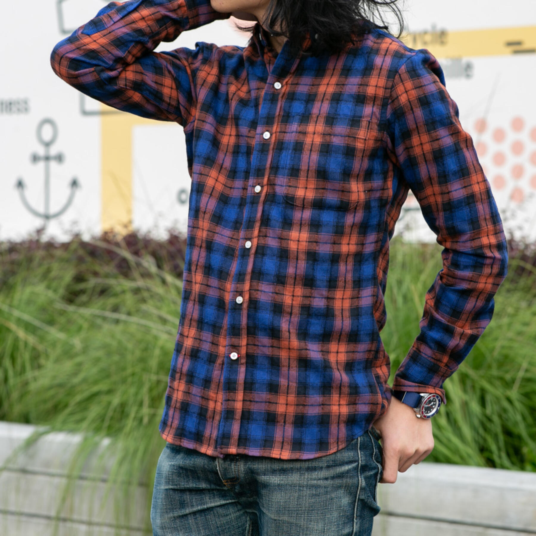 gustin #640 wool flow - royal orange