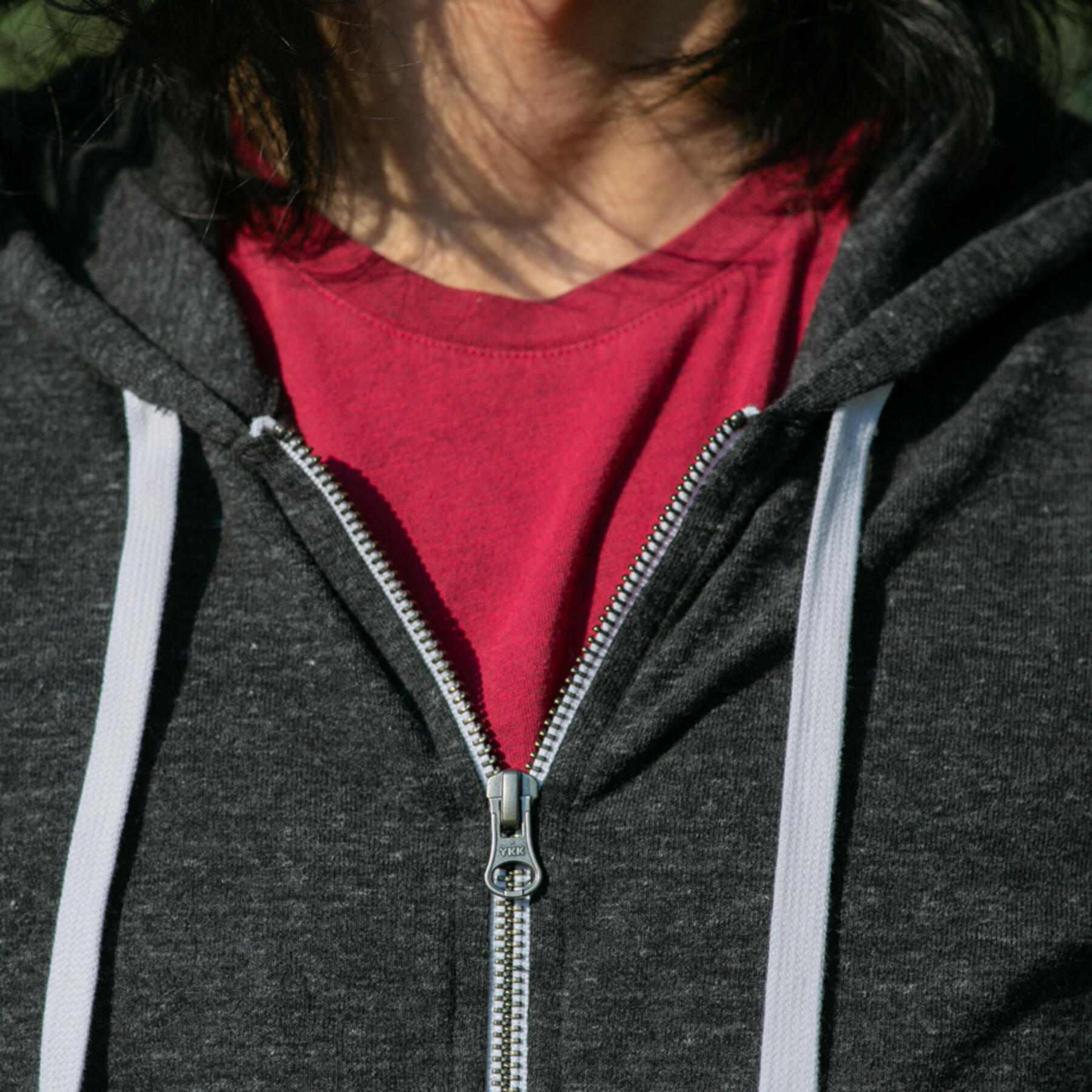 gustin superlight heather zip hoodie - charcoal