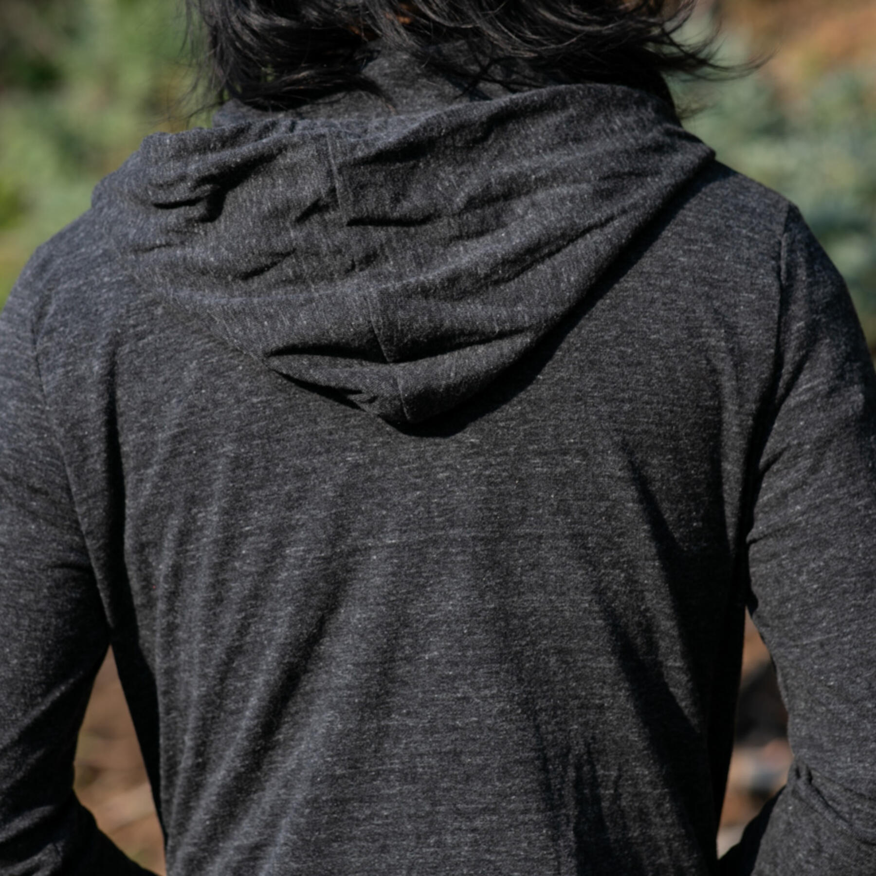 gustin superlight heather zip hoodie - charcoal