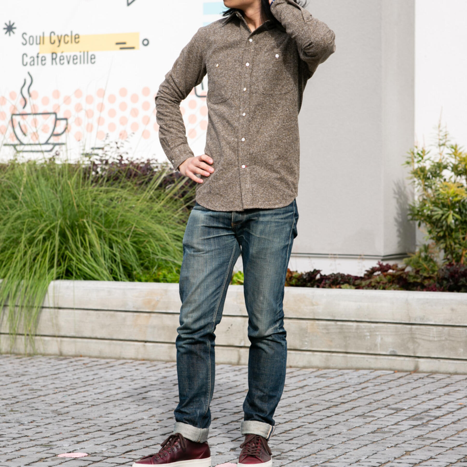 gustin #646 coffeexwhite neps