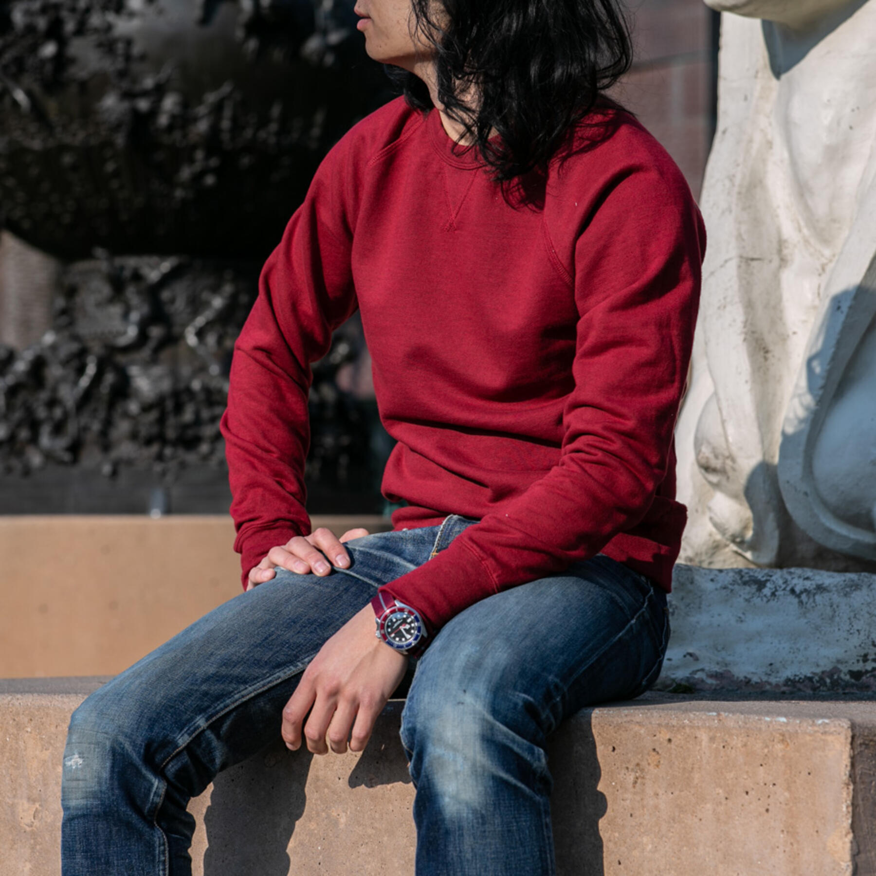 gustin usa crewneck sweatshirt - red