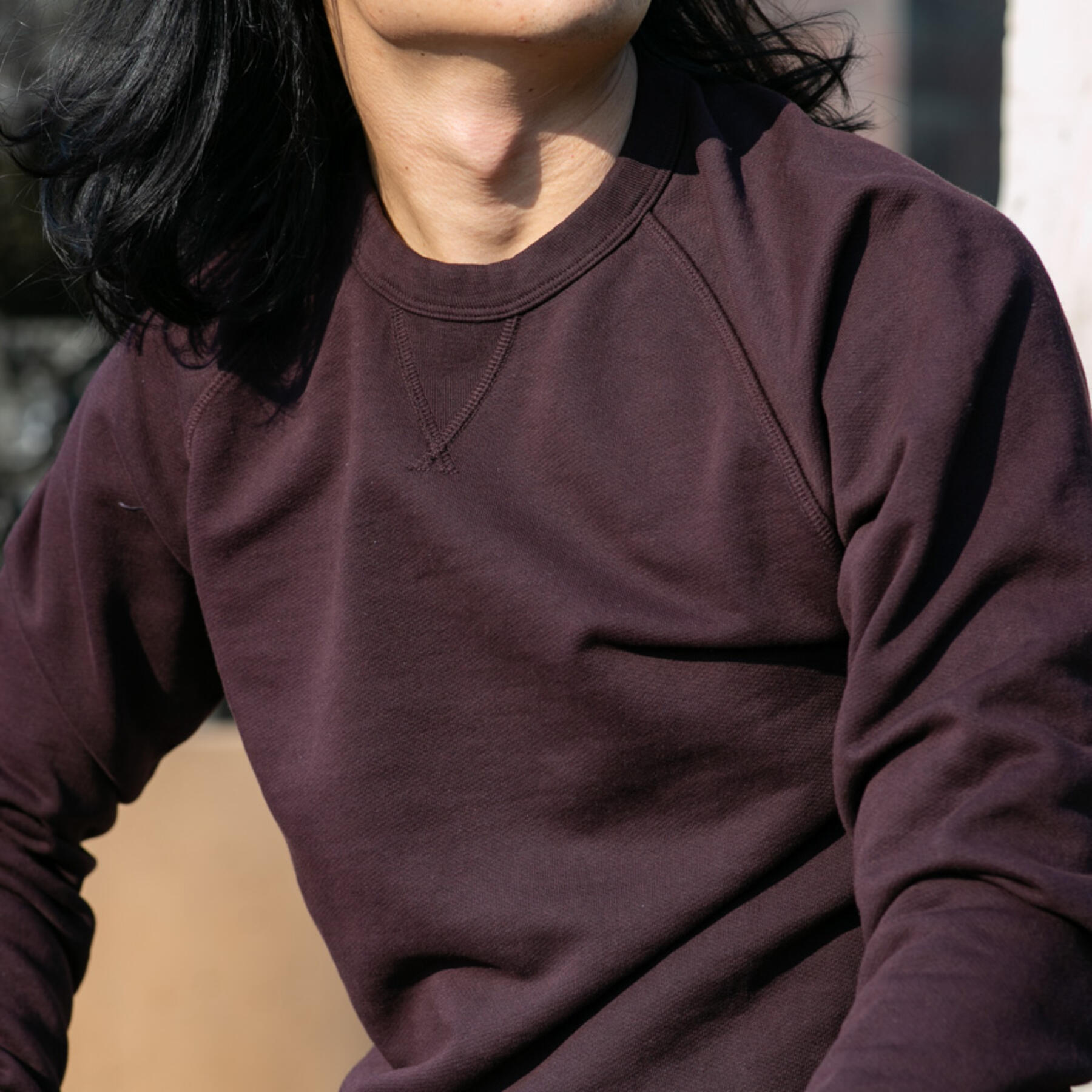 gustin usa crewneck sweatshirt - oxblood