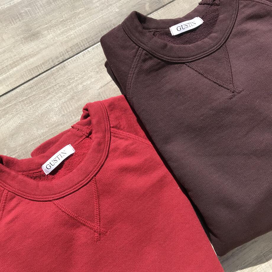gustin usa crewneck sweatshirt 2pk - oxblood, red