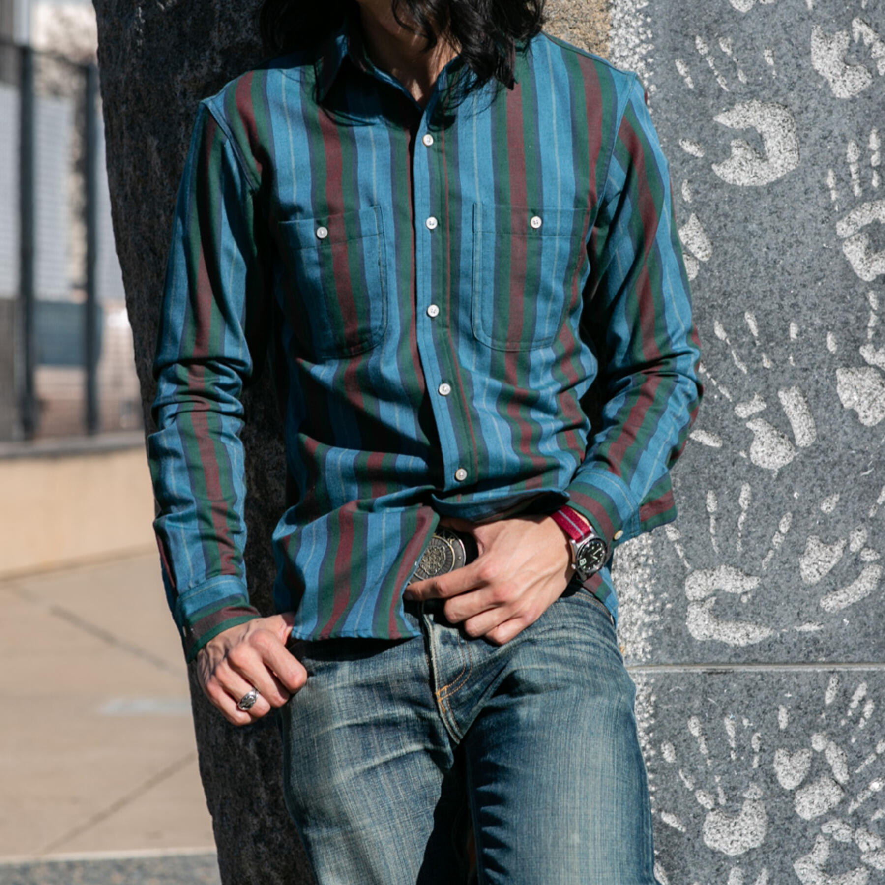 gustin #653 vintage wool stripe