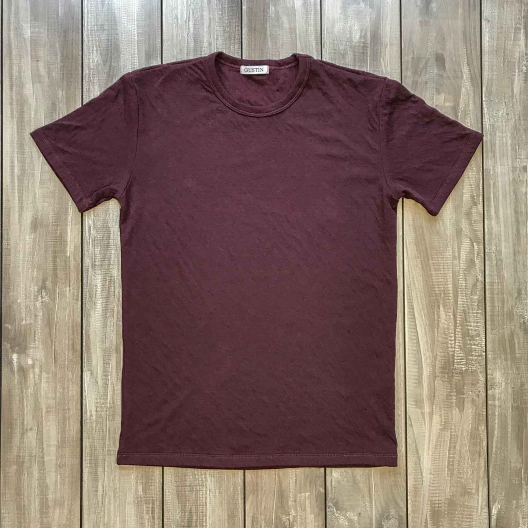 gustin double knit t-shirt oxblood