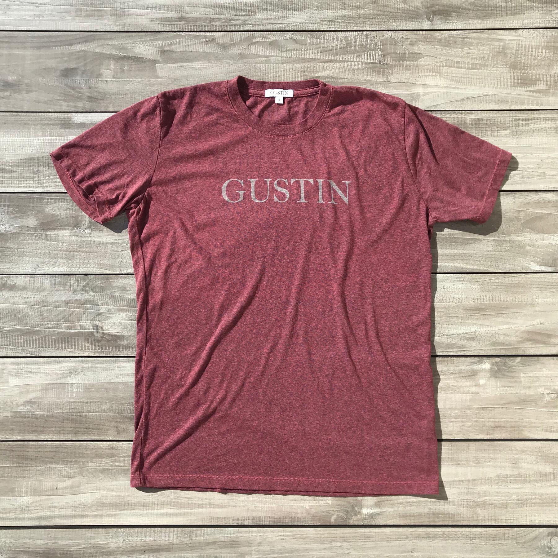 gustin logo t-shirt - heather plum