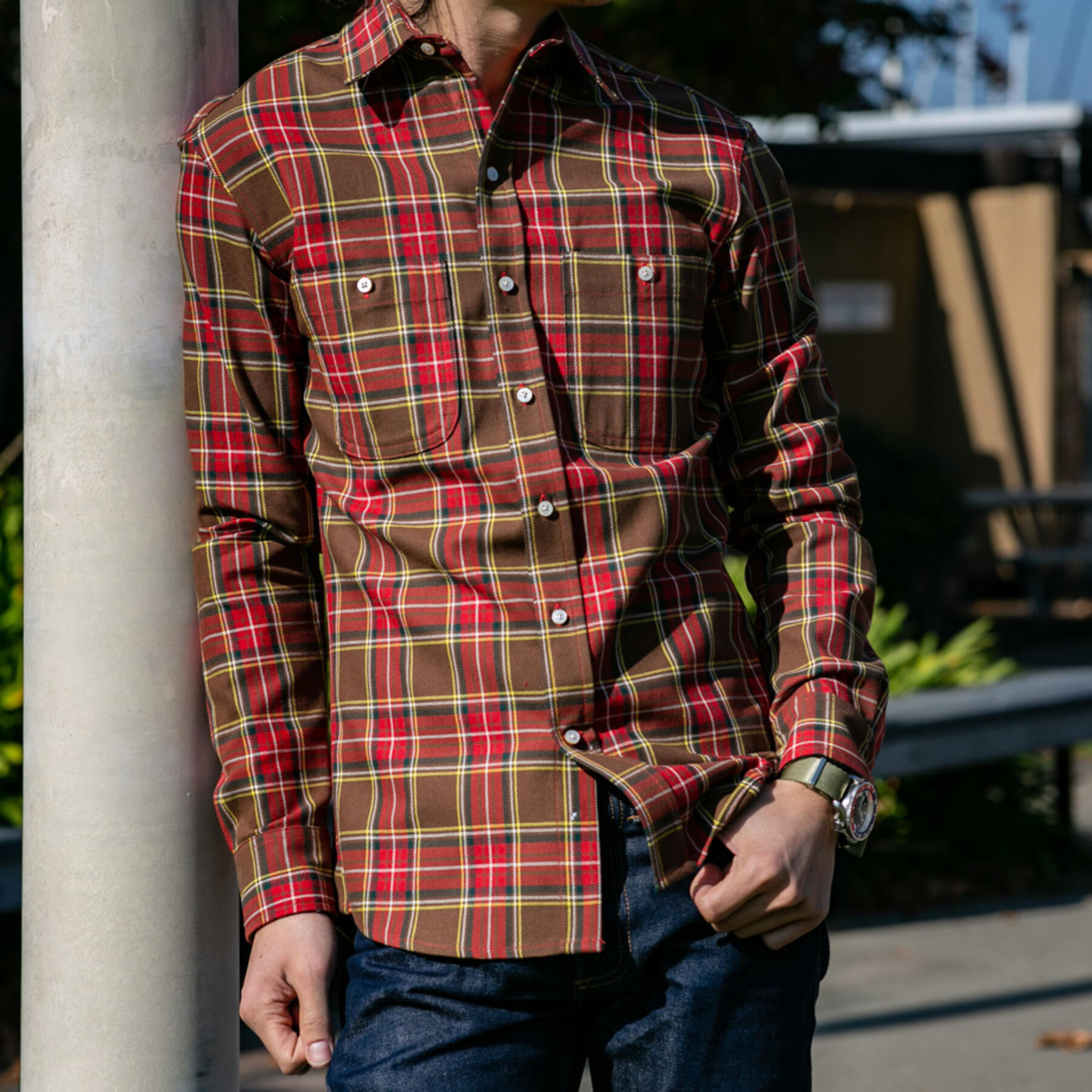 gustin #655 superheavy twill - brown red