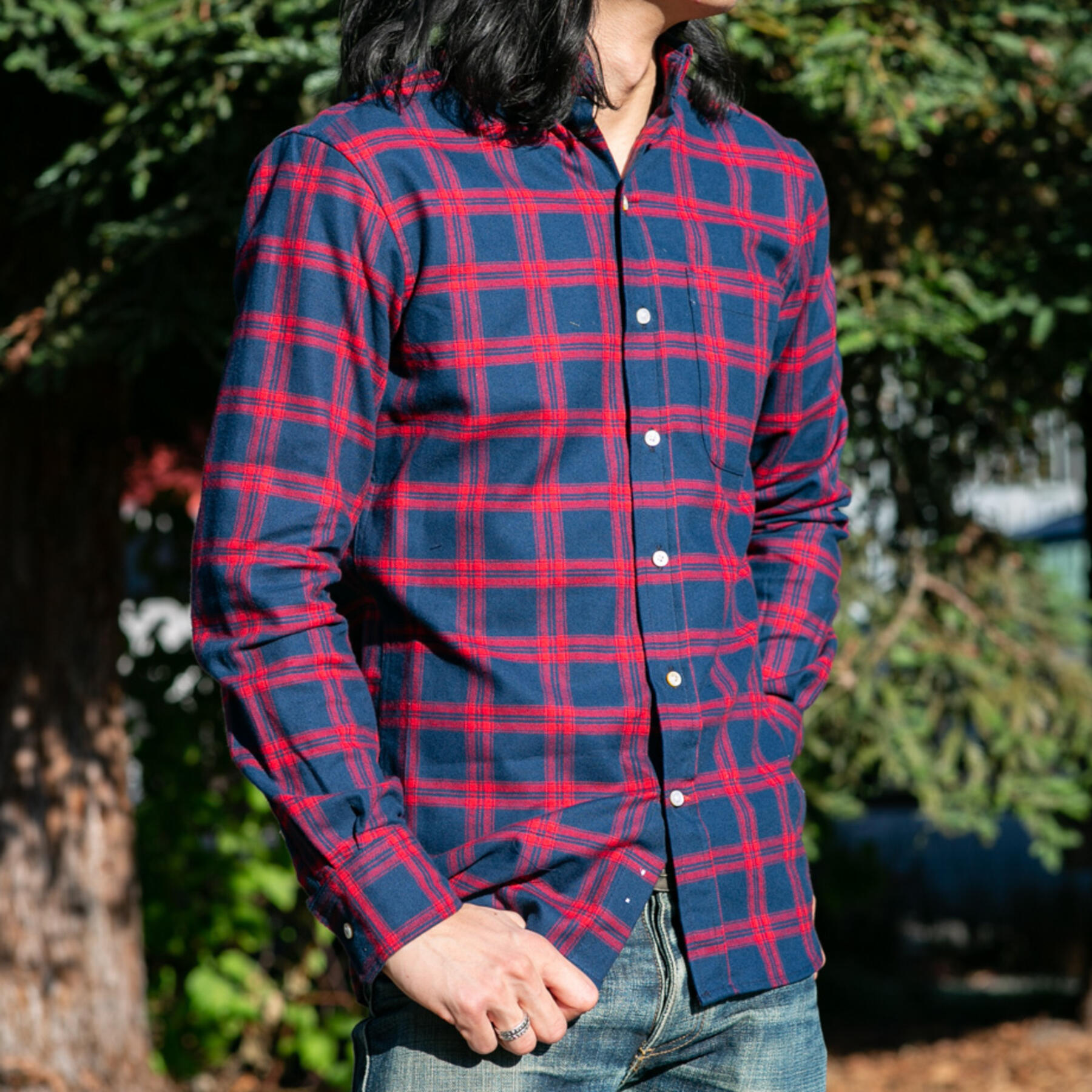 gustin #658 navy fire flannel