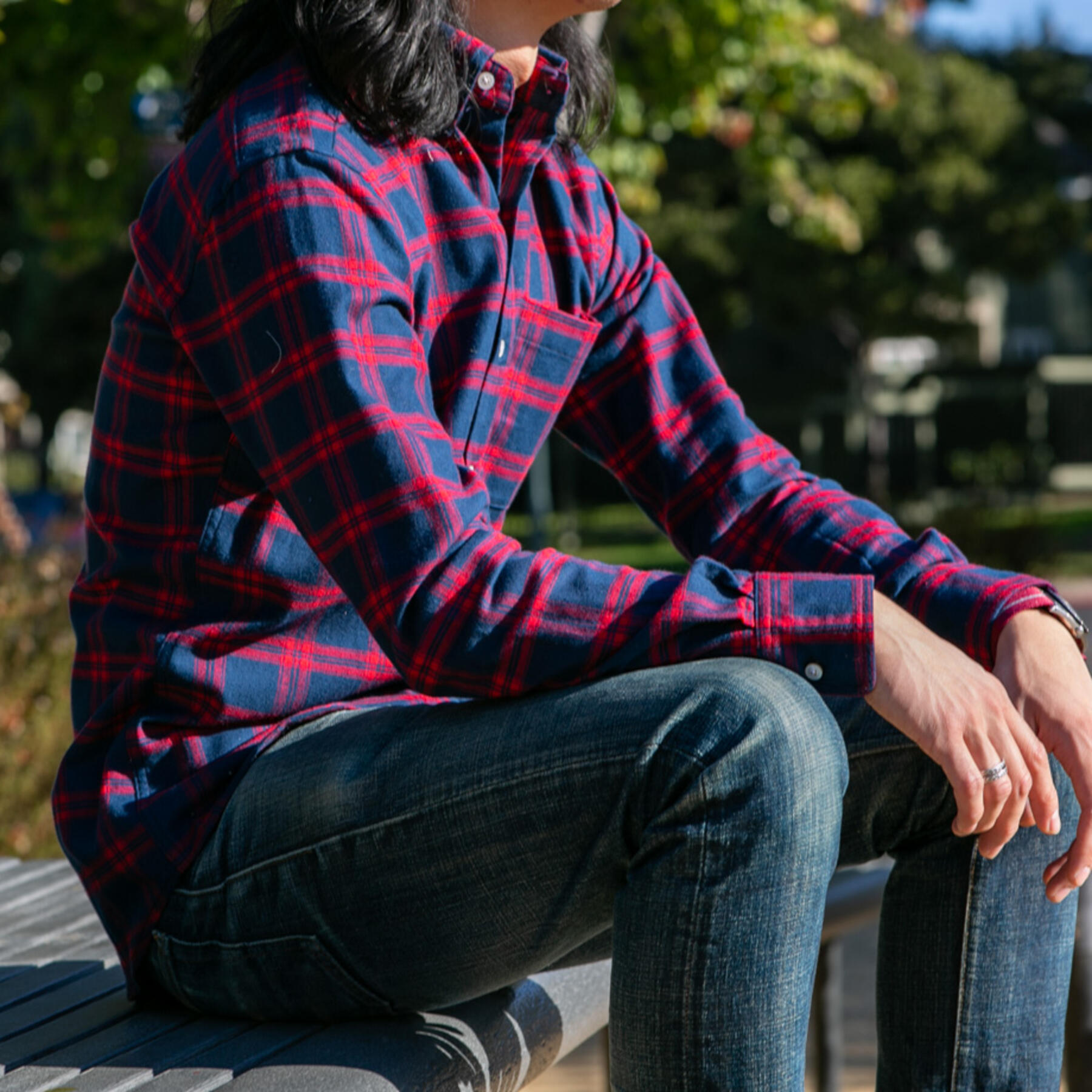 gustin #658 navy fire flannel