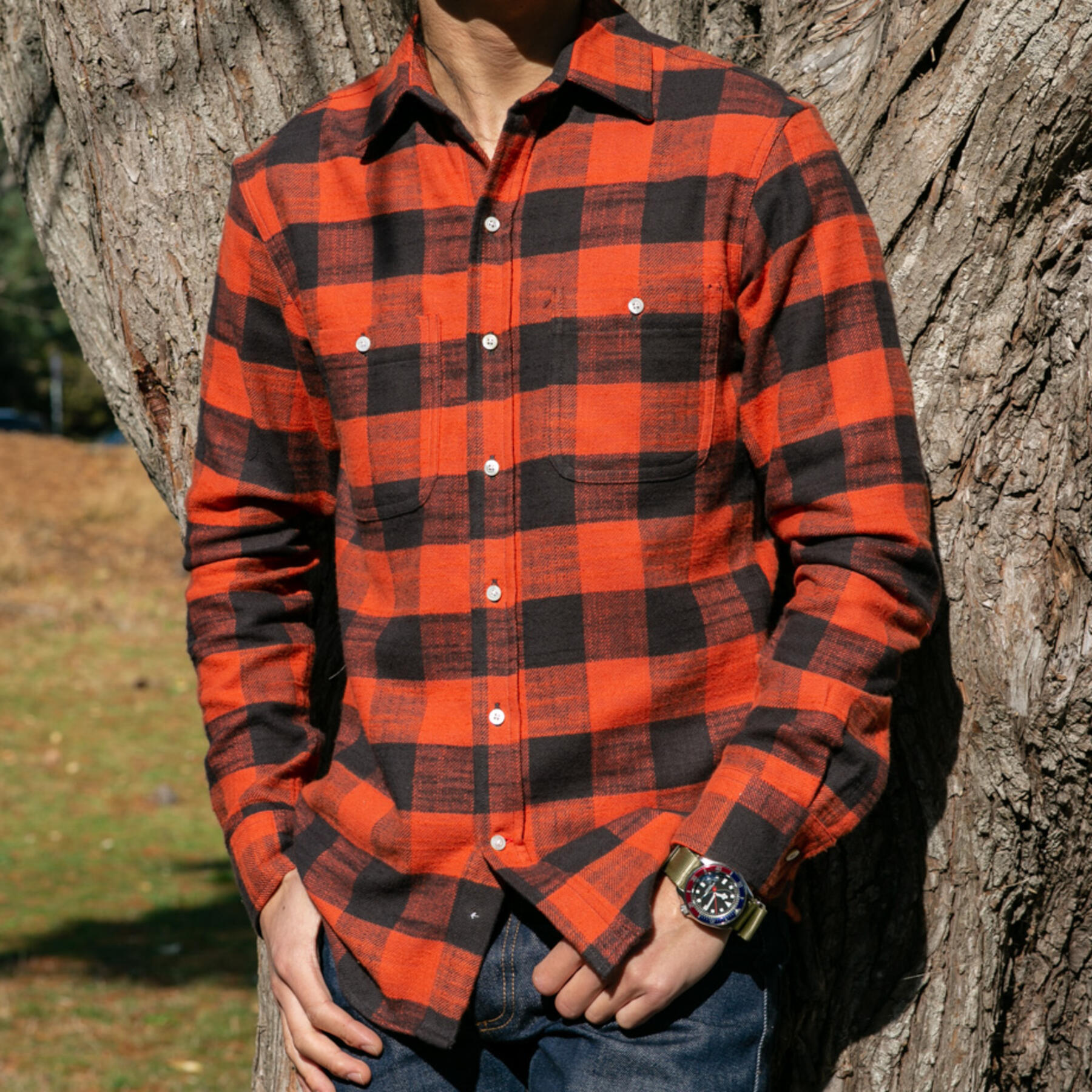 gustin #703 vintage slub - orange fire