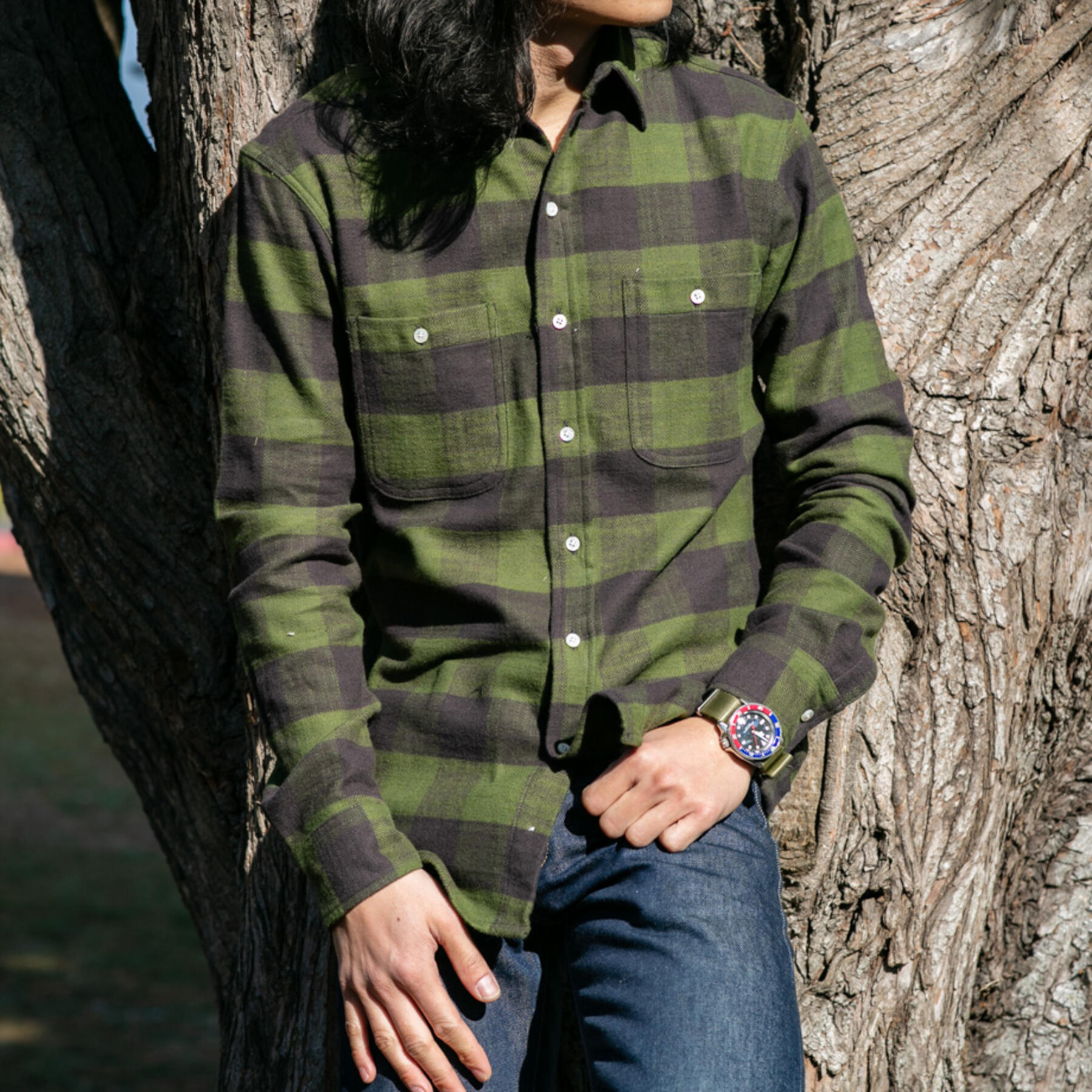 gustin #700 vintage slub - moss