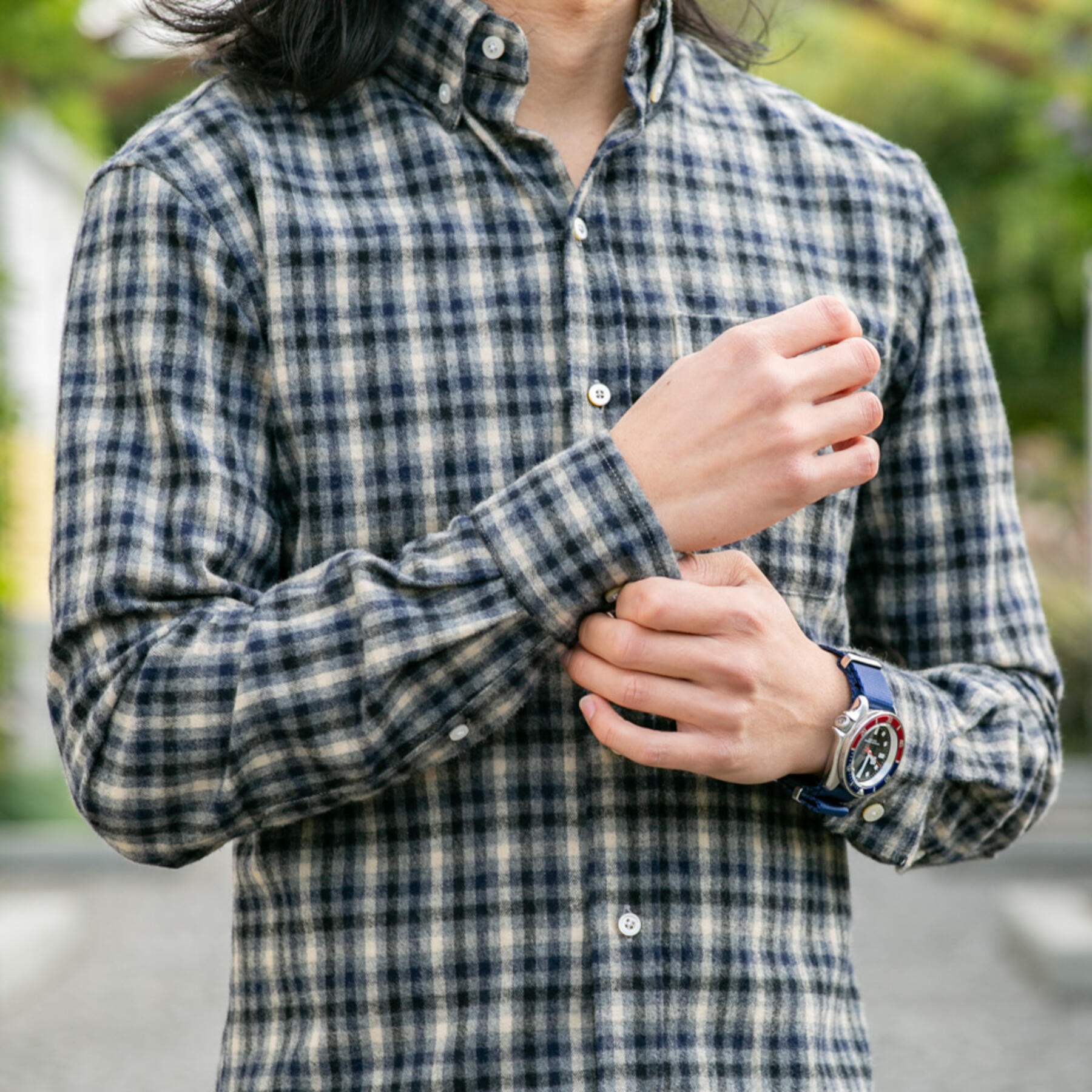 gustin #705 stone blue flannel