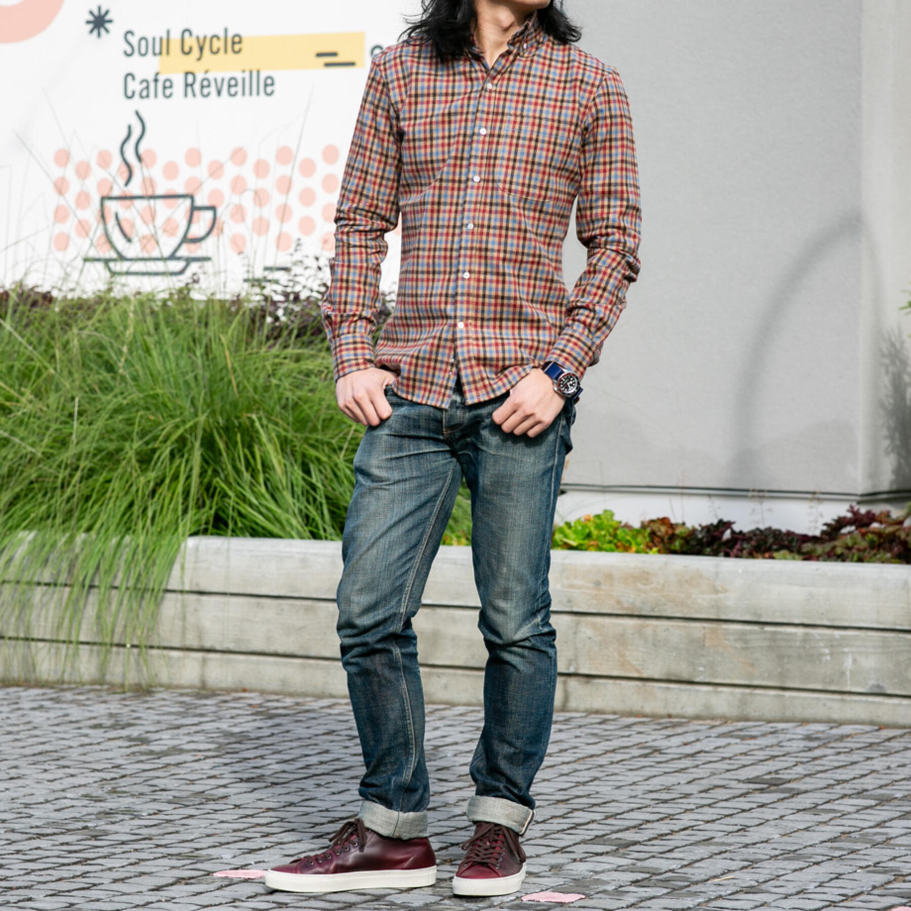 gustin #704 camel red flannel