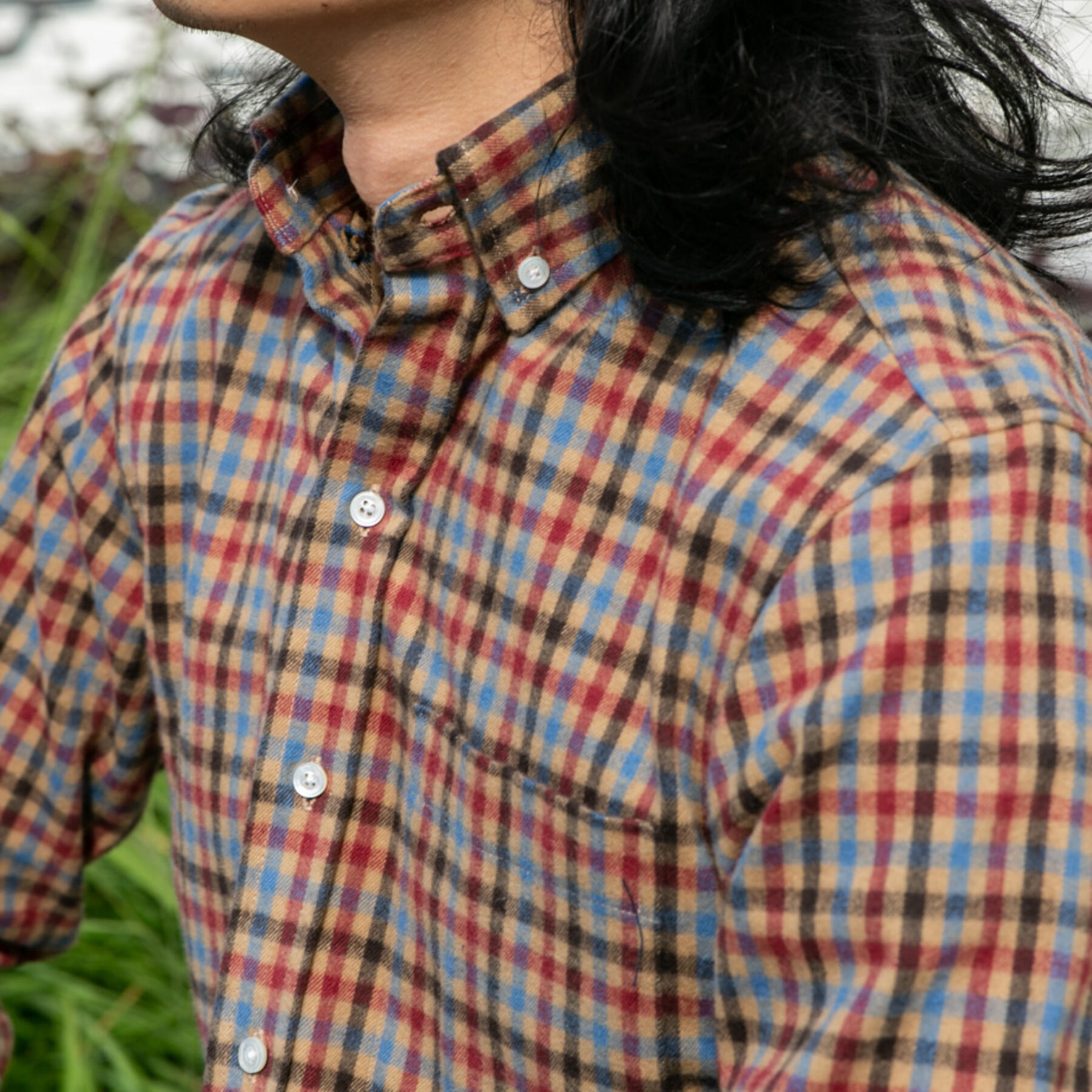 gustin #704 camel red flannel