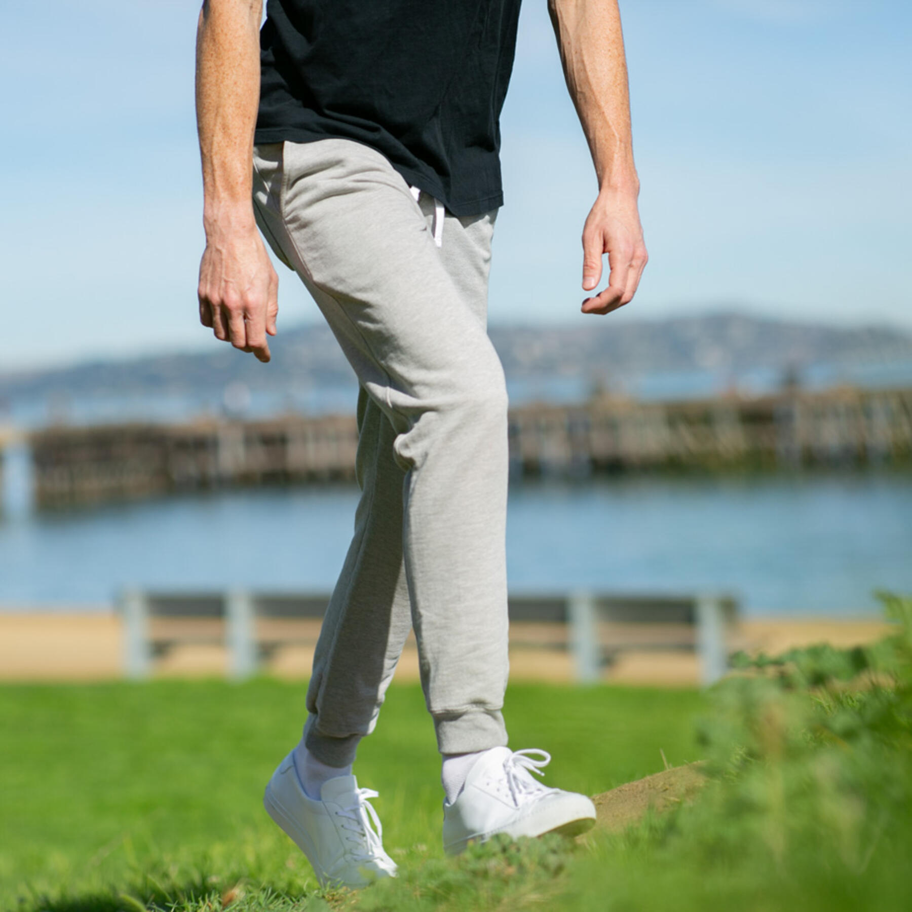 gustin sweatpants - heather grey