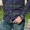gustin #706 open weave herringbone plaid - hunter