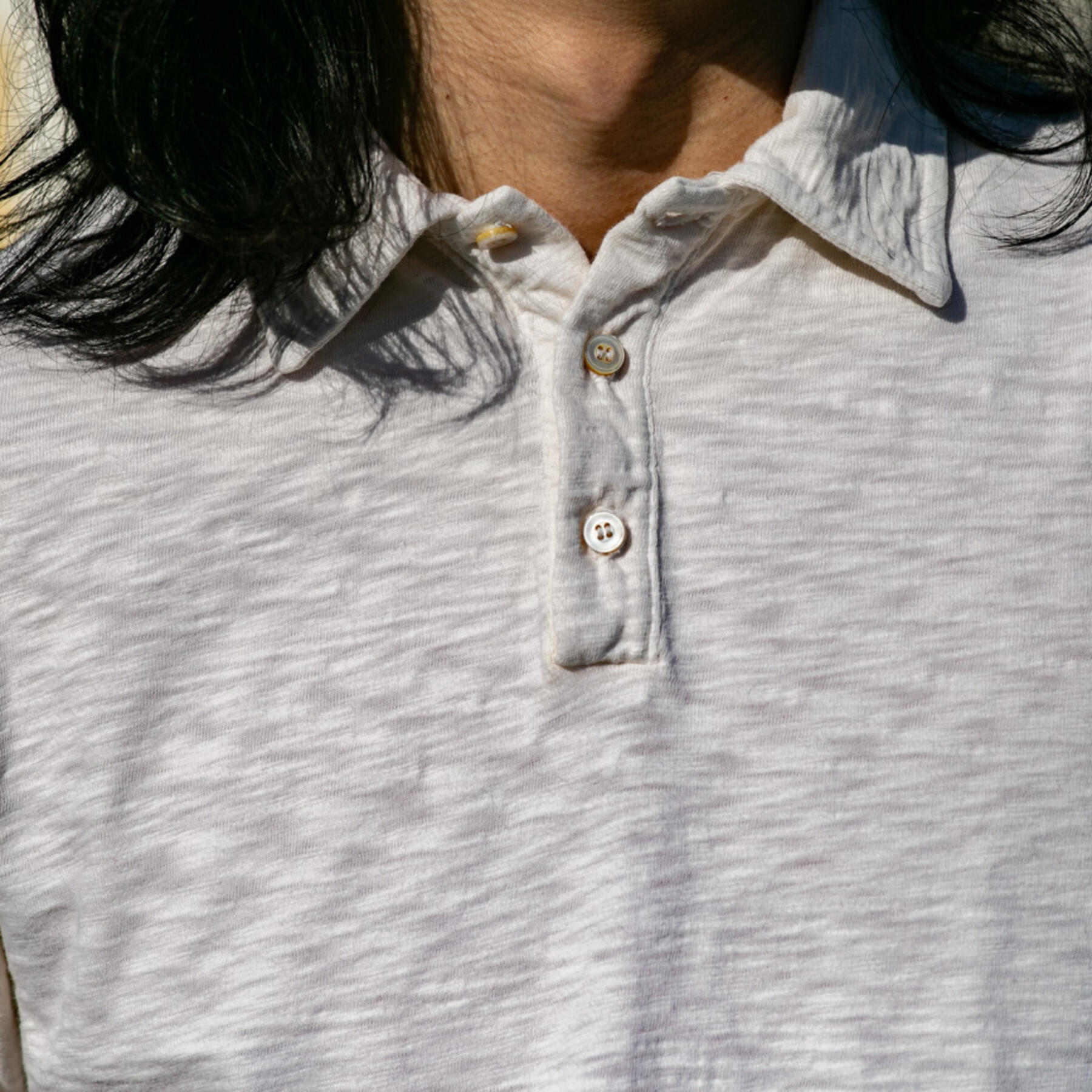 gustin american slub polo - natural