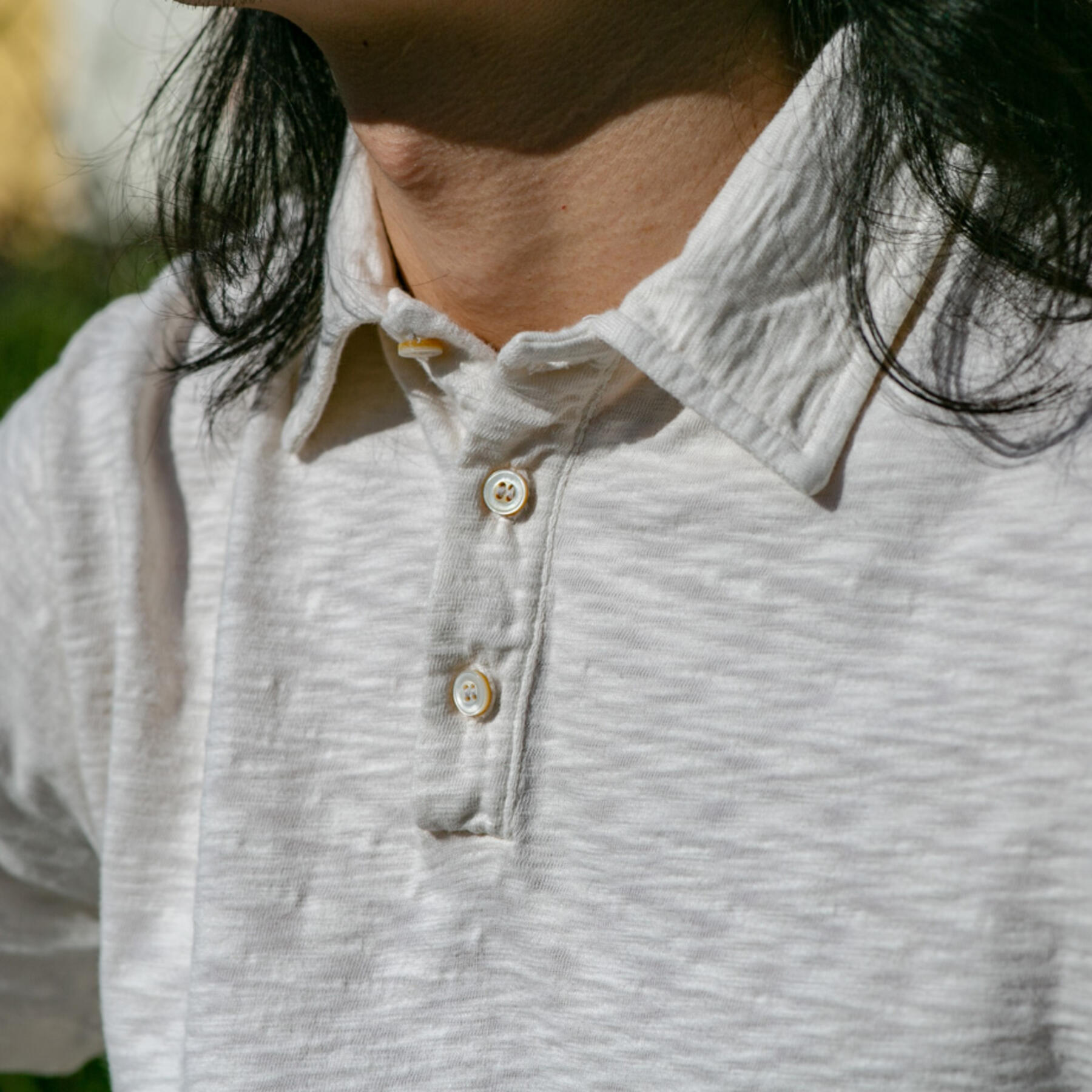gustin american slub polo - natural
