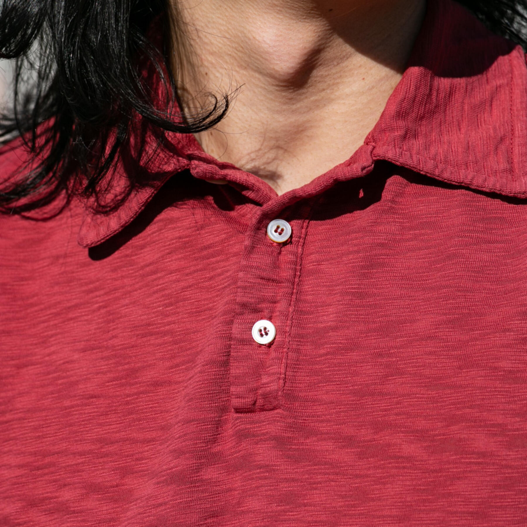 gustin american slub polo - red