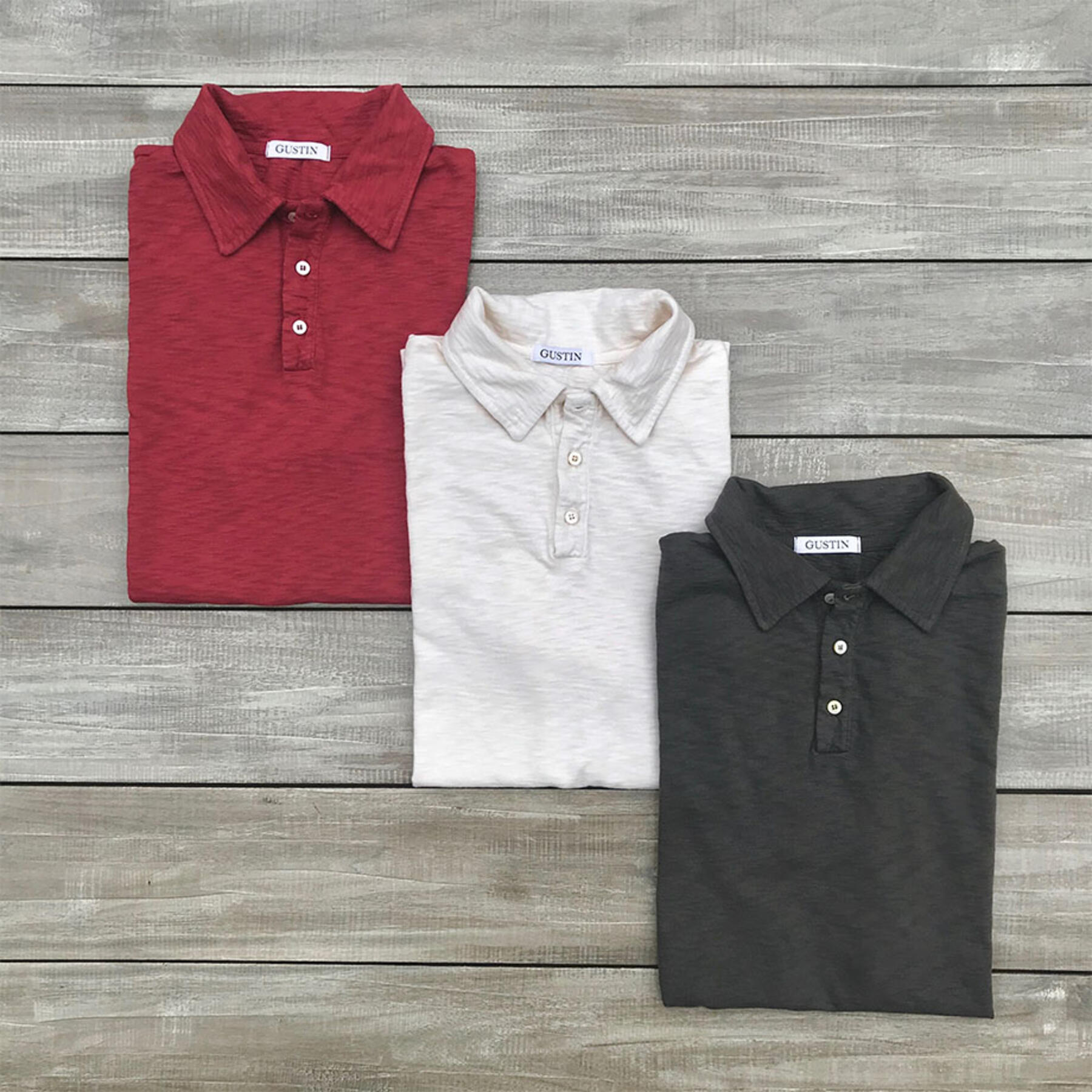 gustin american slub polo 3 pack