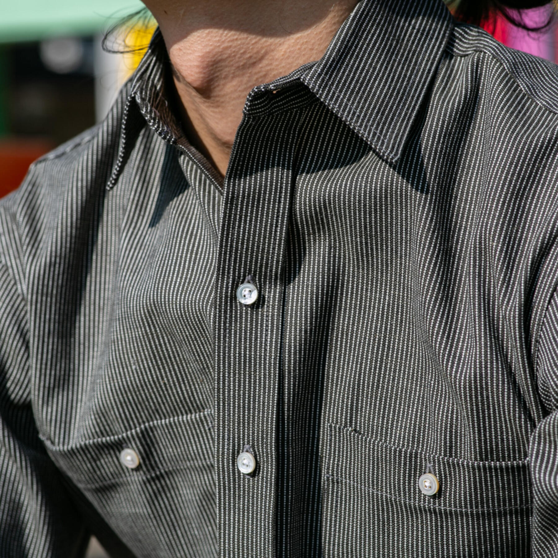 gustin #709 black olivexwhite superheavy ticking stripe