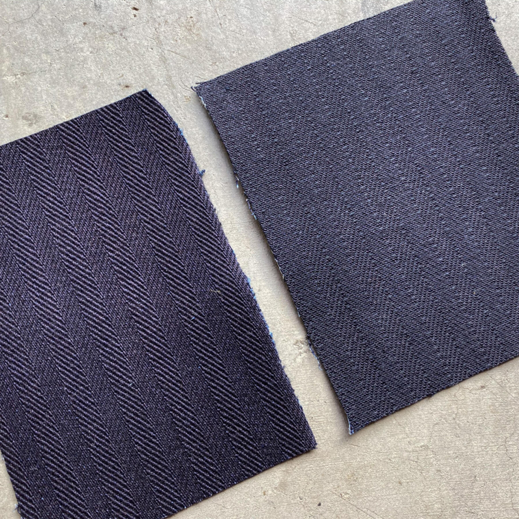 gustin #459 indigoxblack selvedge herringbone denim