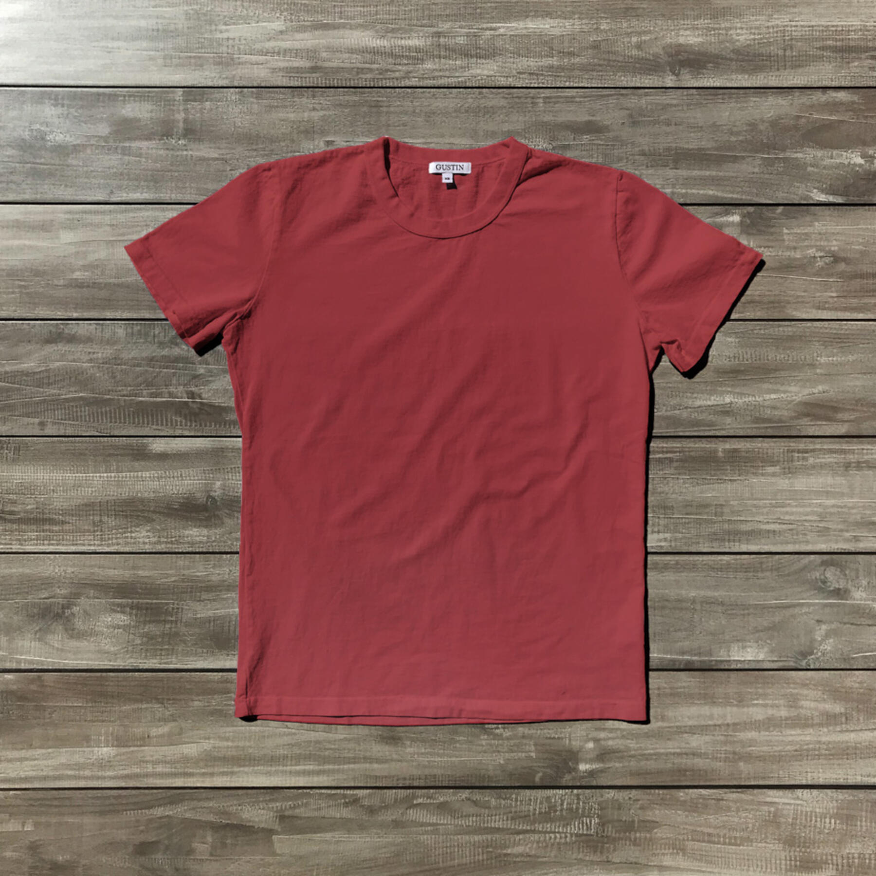 gustin red heavyweight t-shirt 2 pack