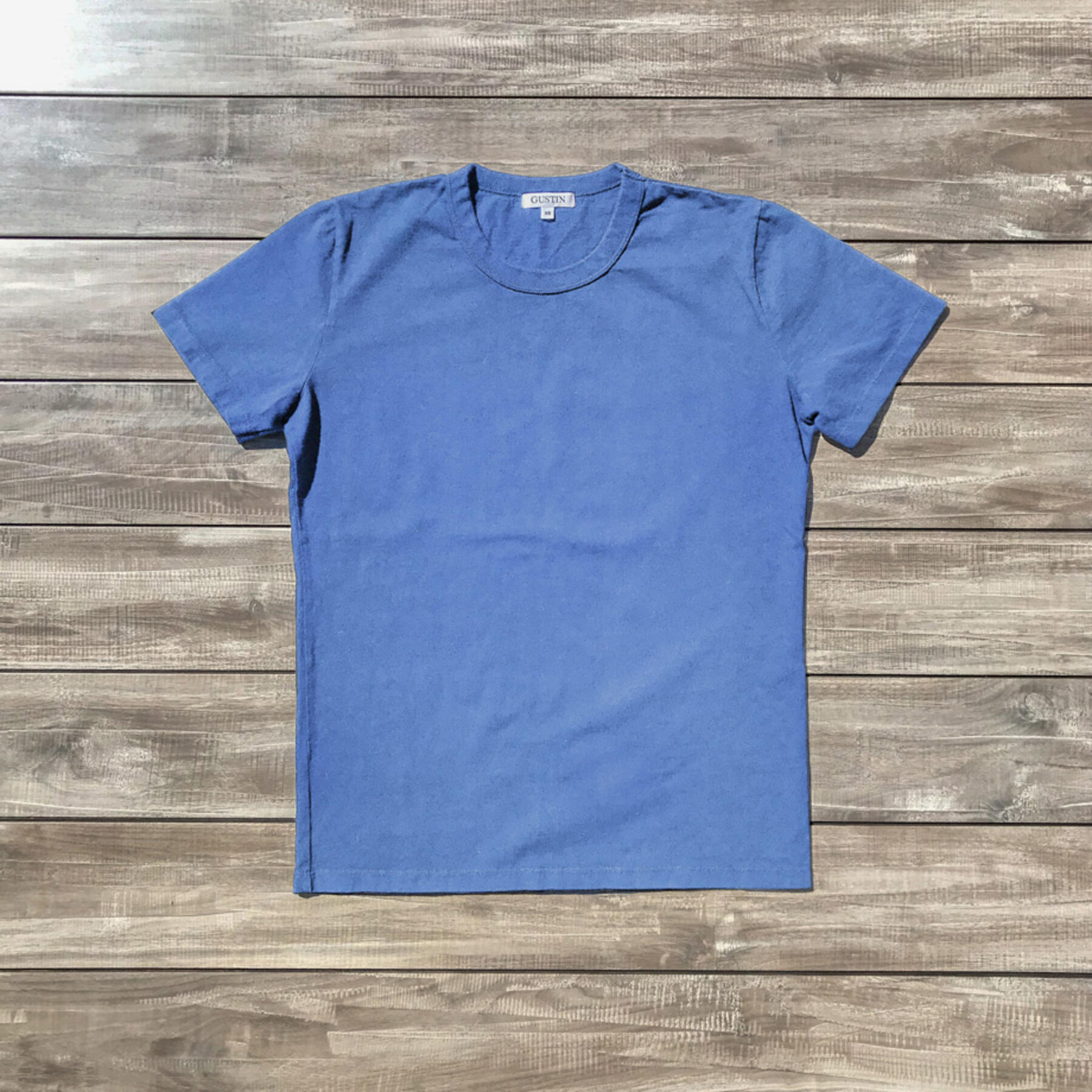 gustin faded blue heavyweight t-shirt 2 pack