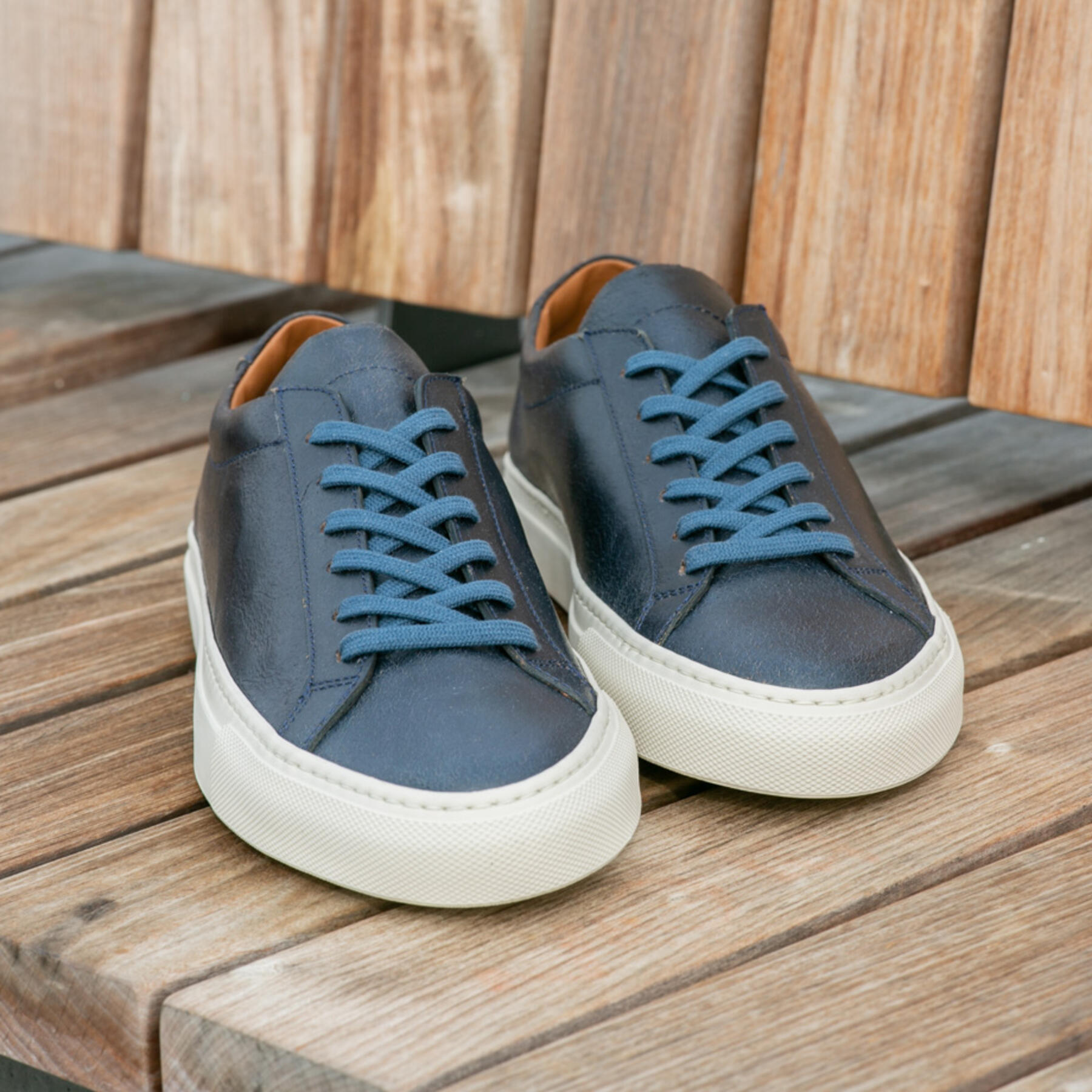 gustin horween navy horsefront low top