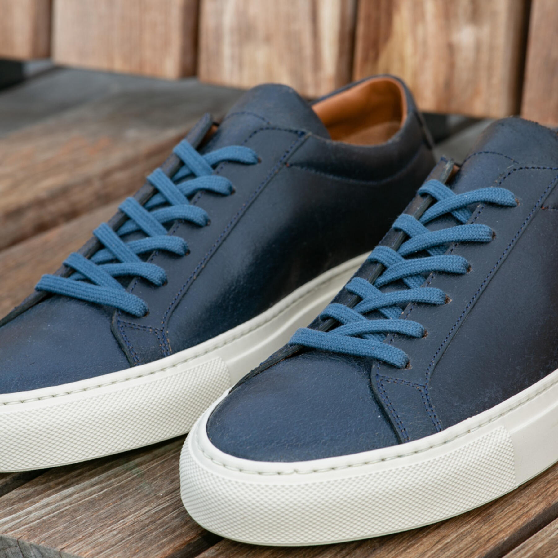 gustin horween navy horsefront low top