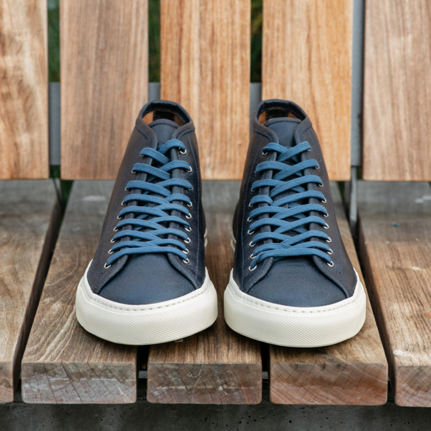 gustin horween navy horsefront high top