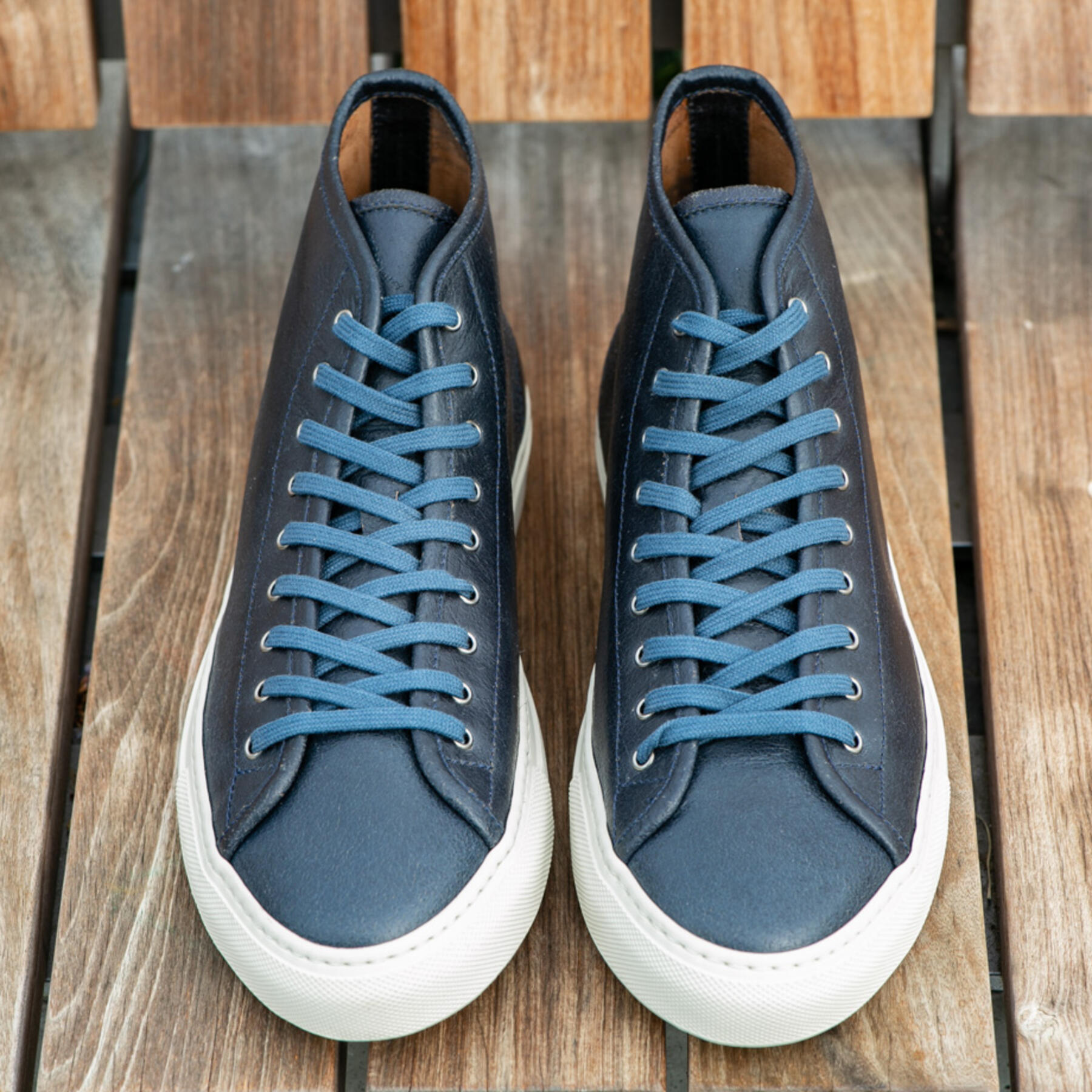 gustin horween navy horsefront high top