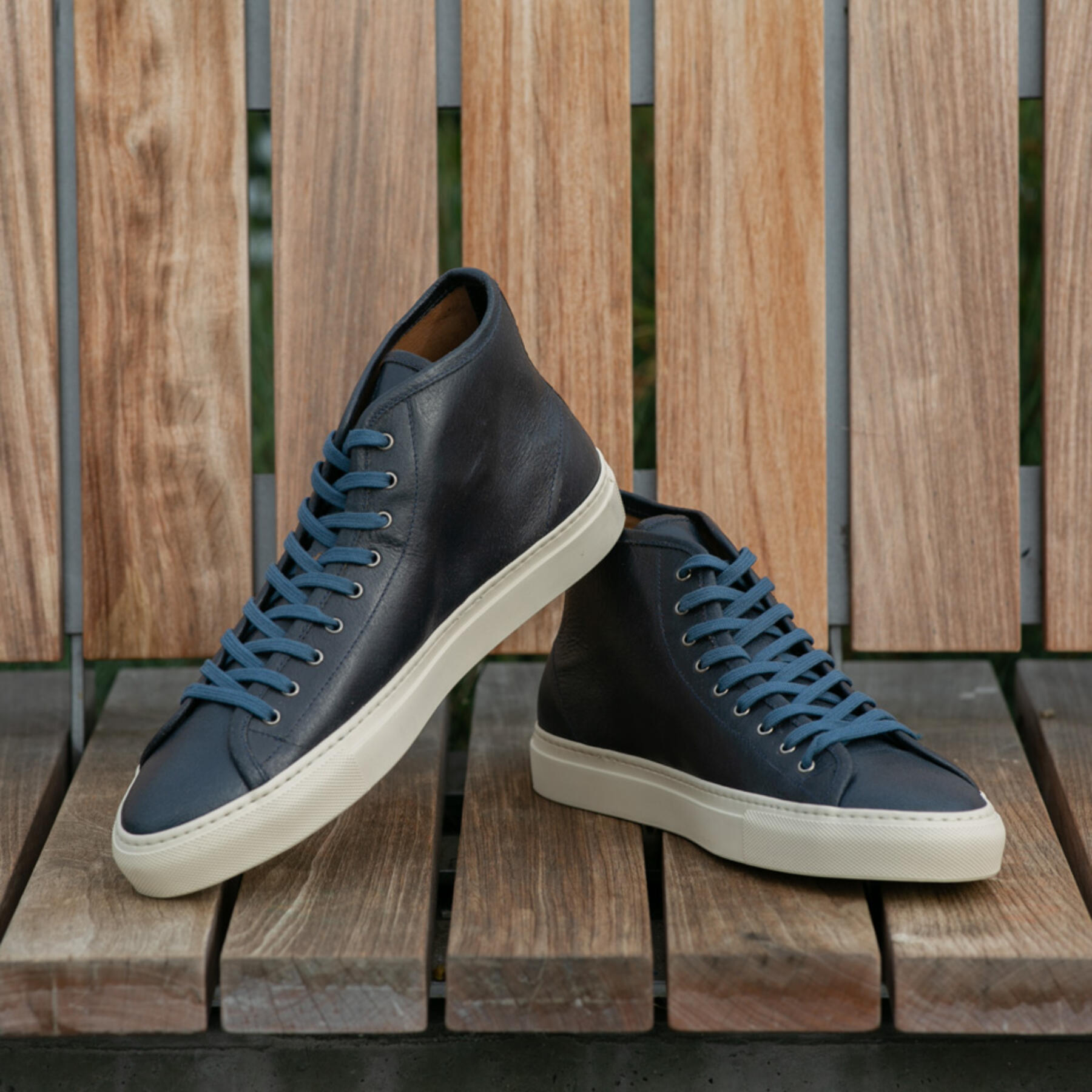 gustin horween navy horsefront high top