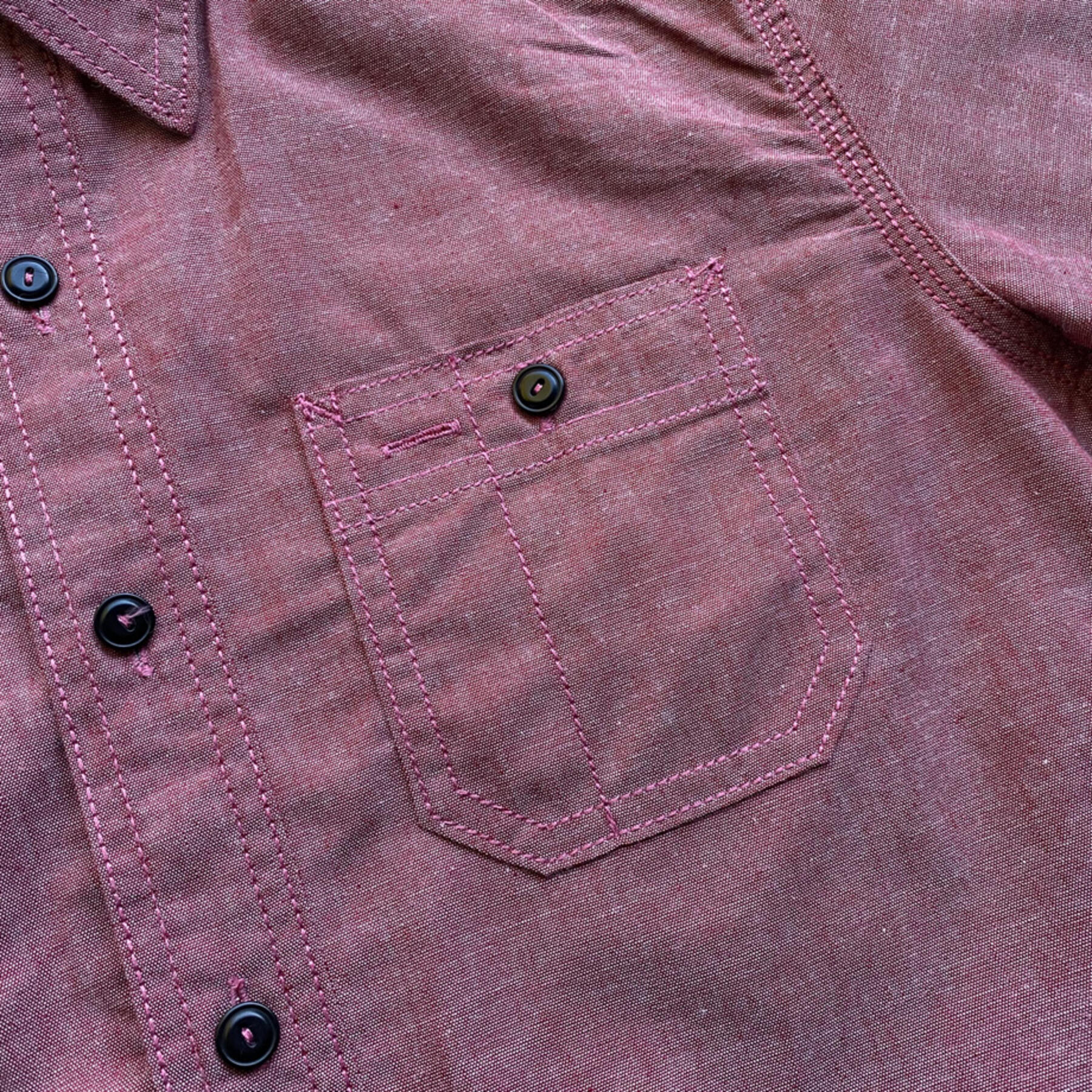 gustin #36 rust red chambray workshirt