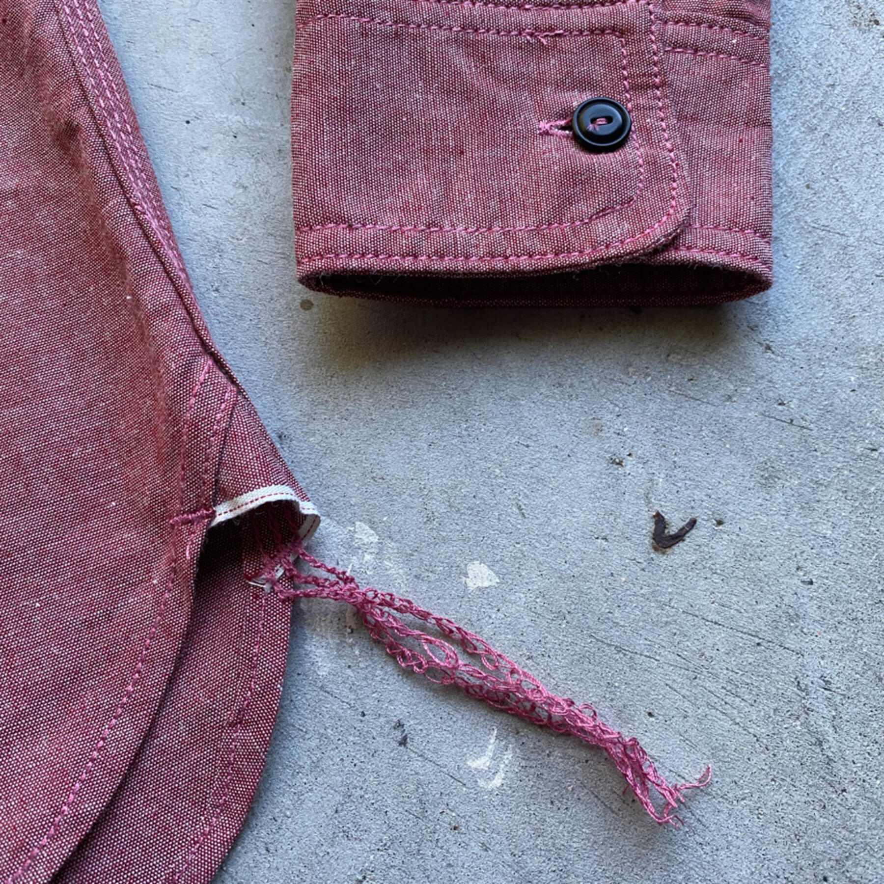 gustin #36 rust red chambray workshirt