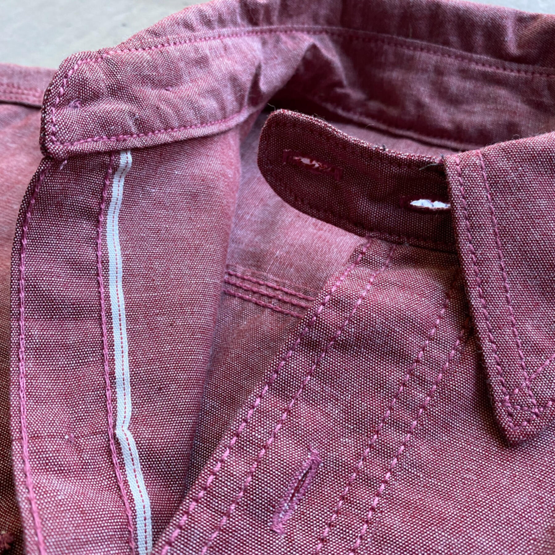 gustin #36 rust red chambray workshirt