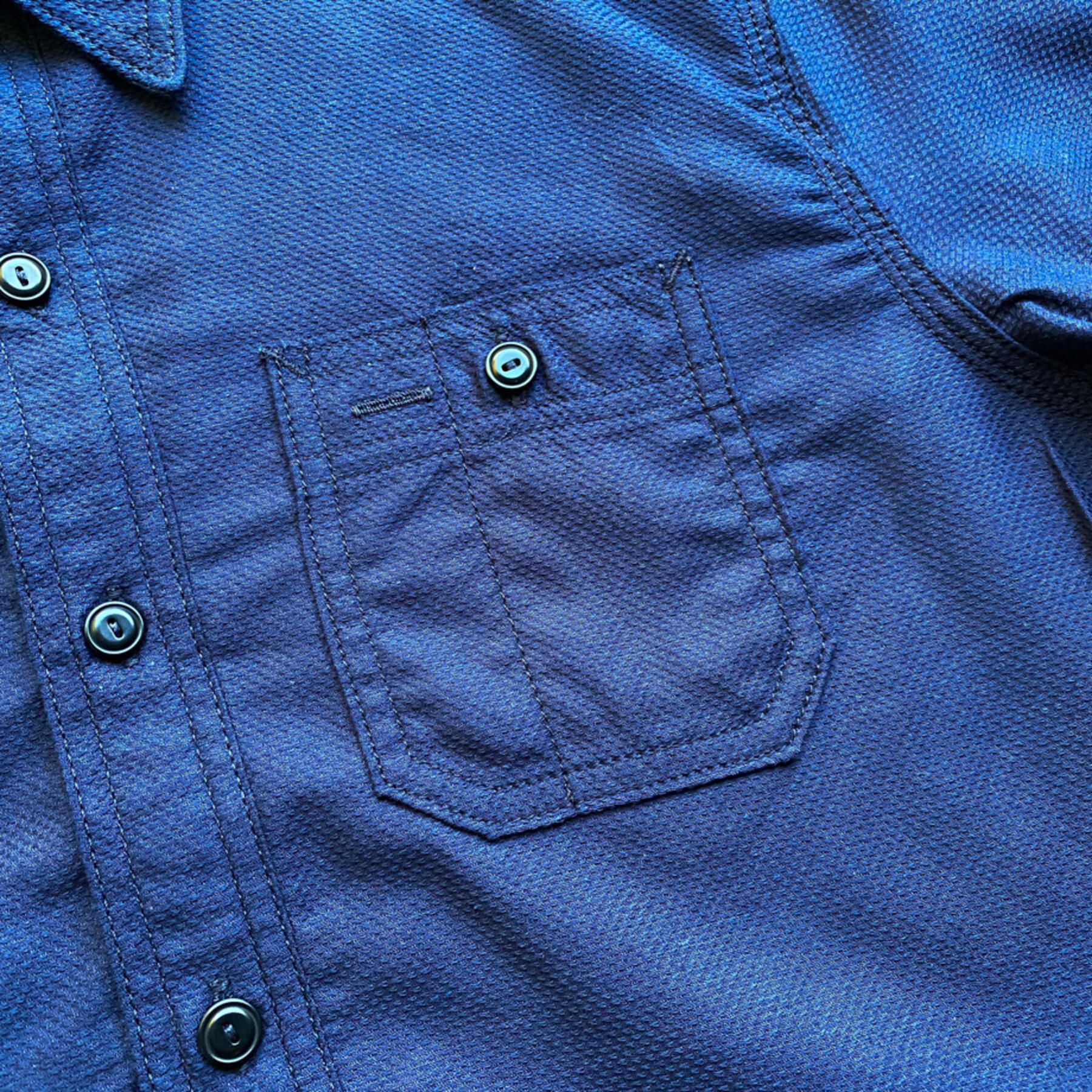 gustin #42 indigo doby workshirt