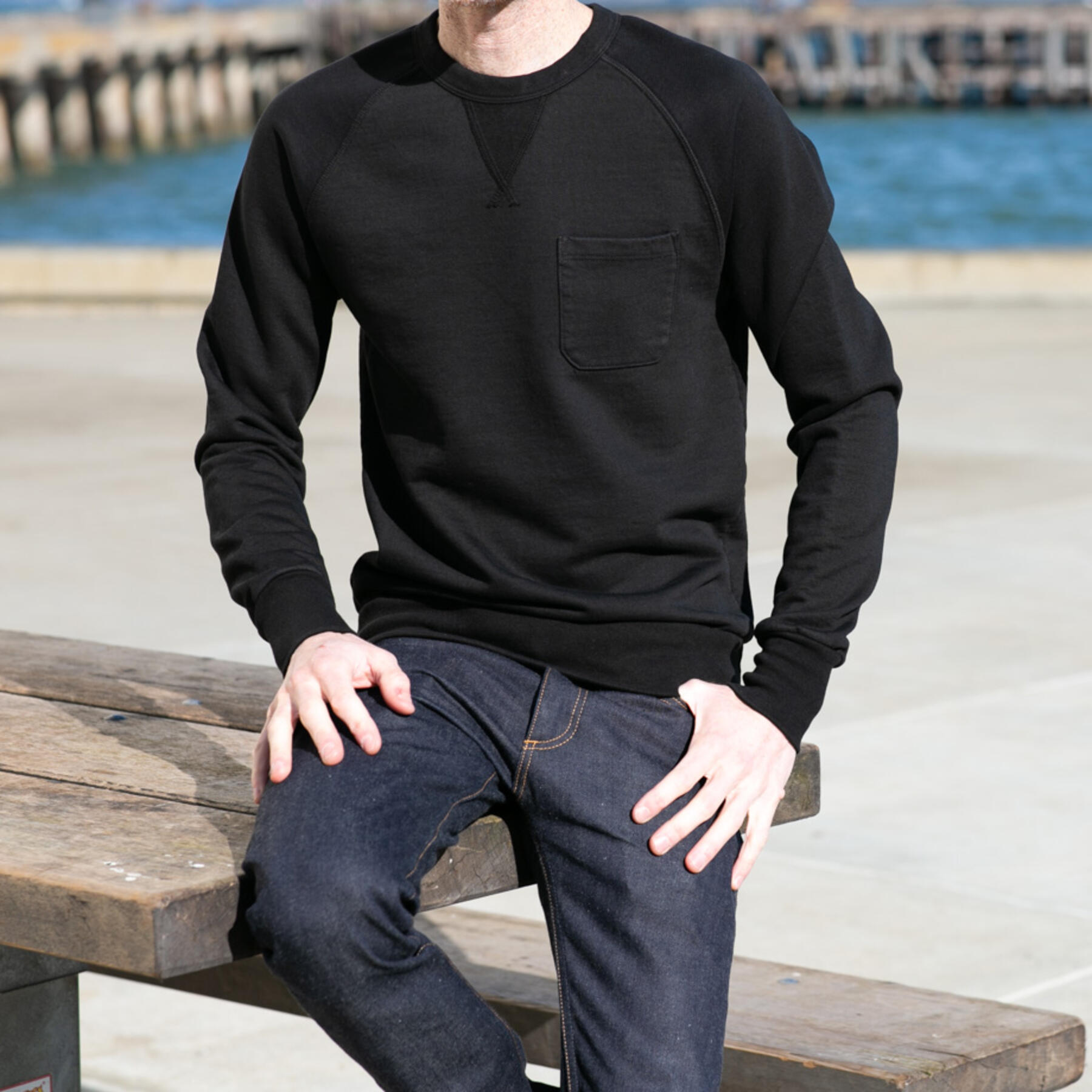 gustin pocket sweatshirt - black