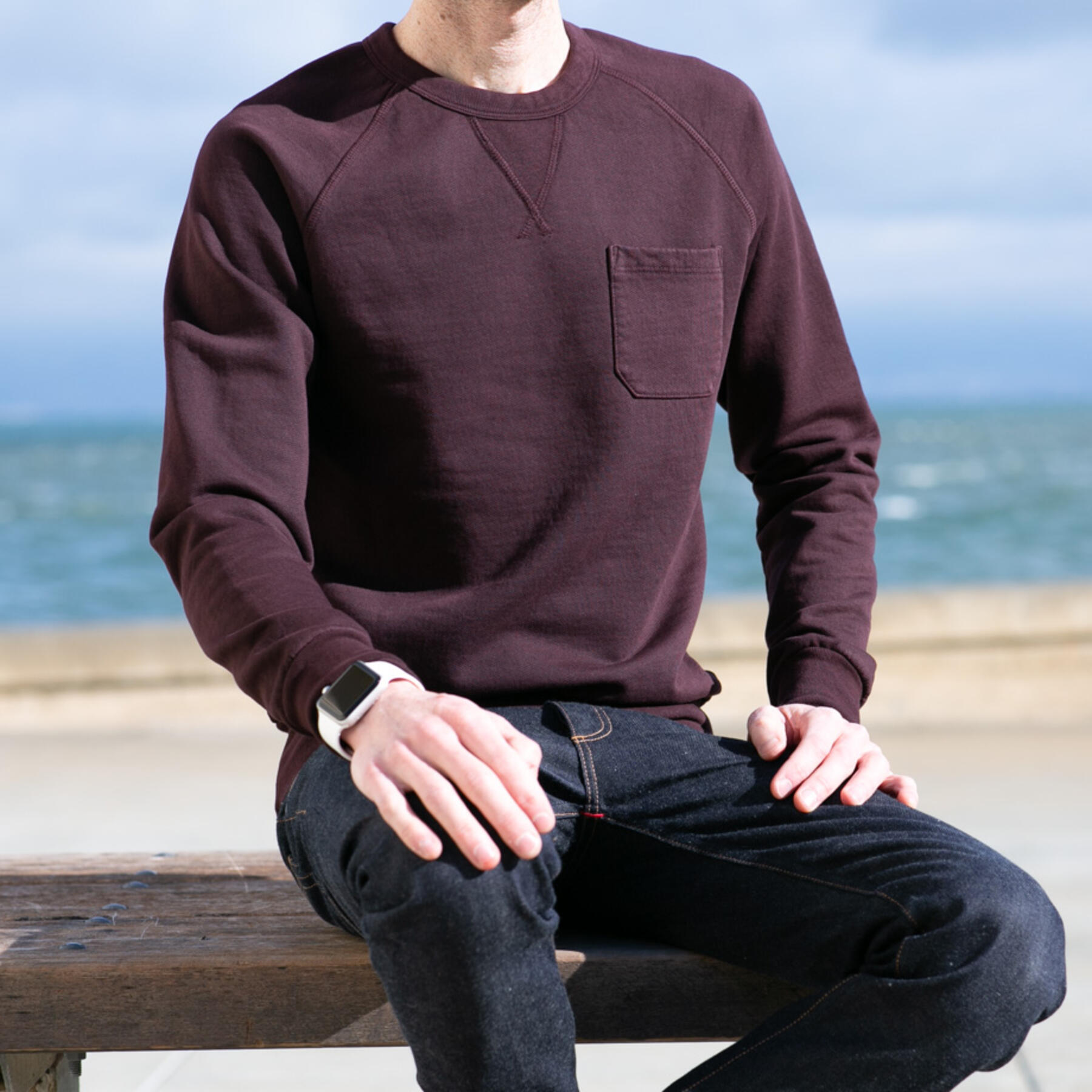 gustin pocket sweatshirt - oxblood
