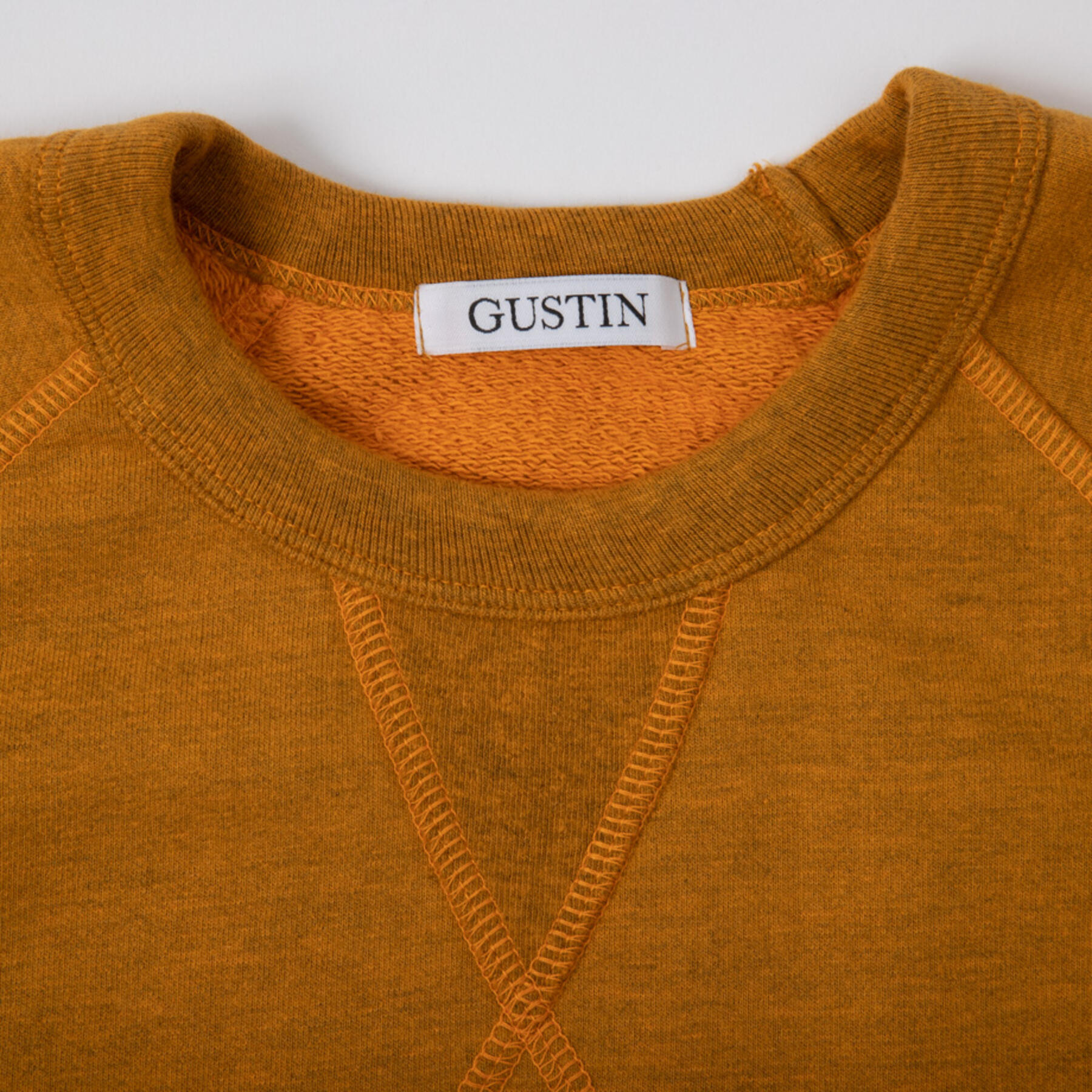 gustin usa crewneck sweatshirt - saffron