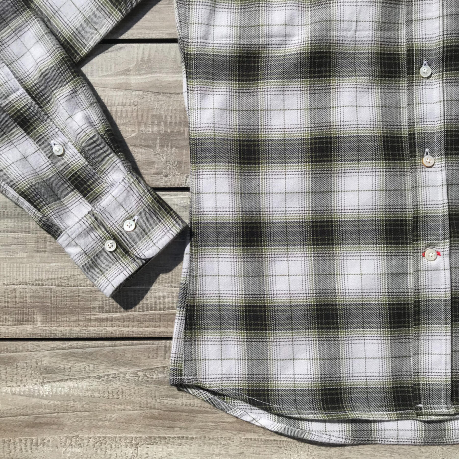 gustin #713 cream olive flannel