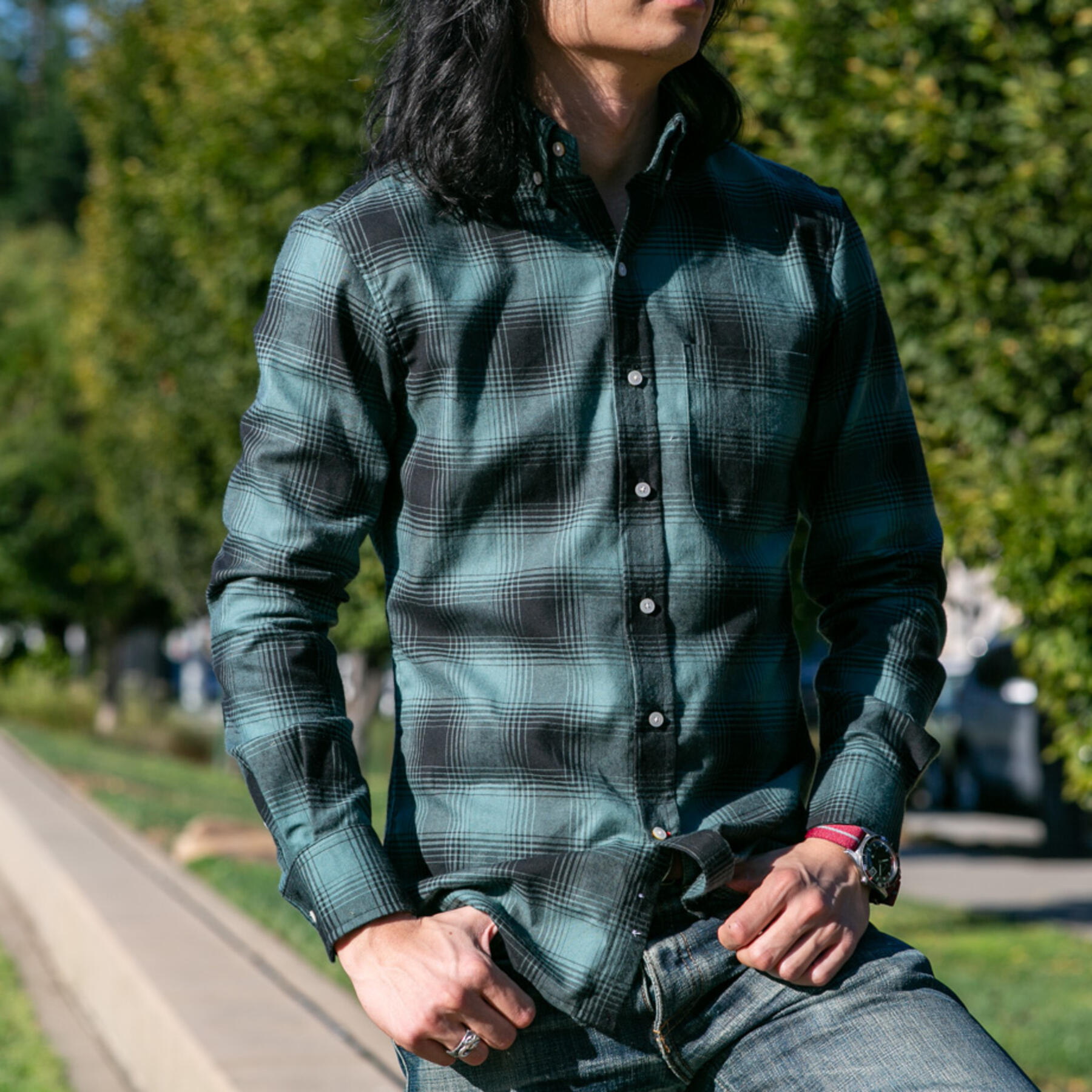 gustin #712 black emerald flannel