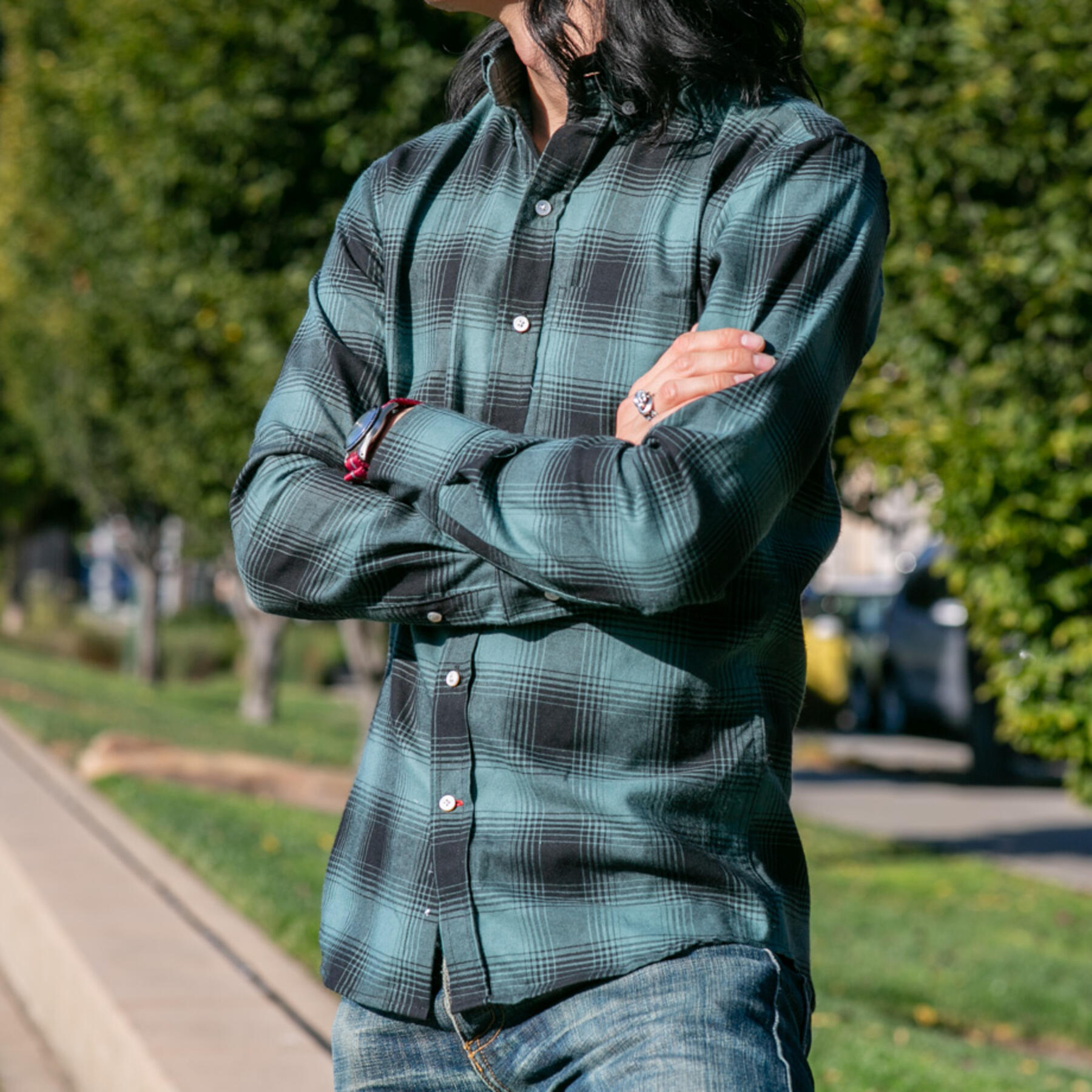 gustin #712 black emerald flannel