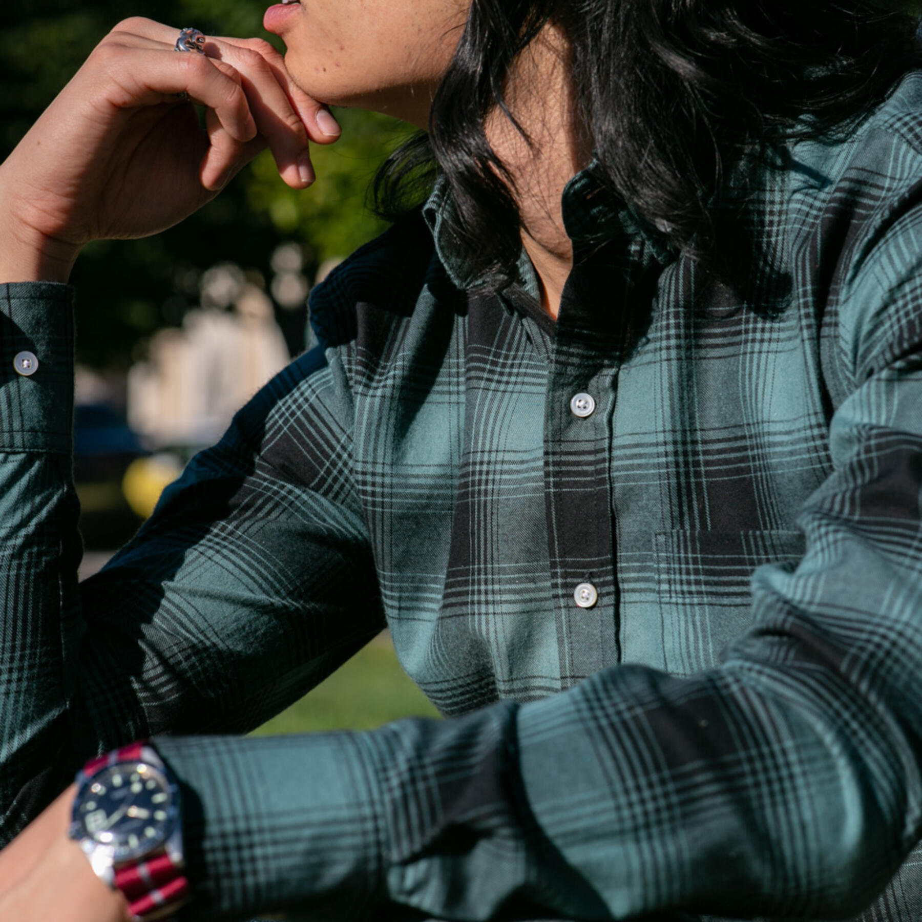 gustin #712 black emerald flannel